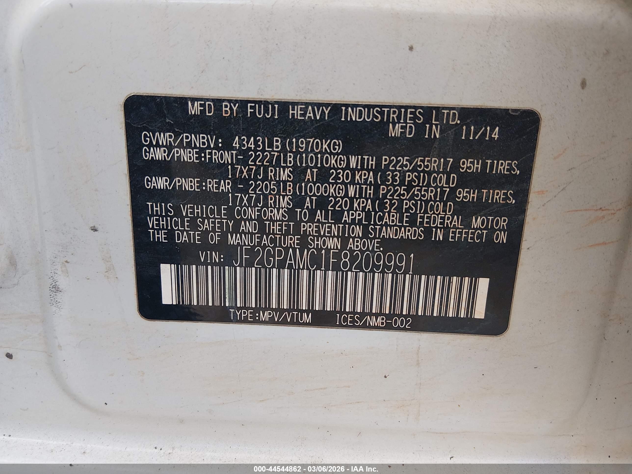 SUBARU XV image 9