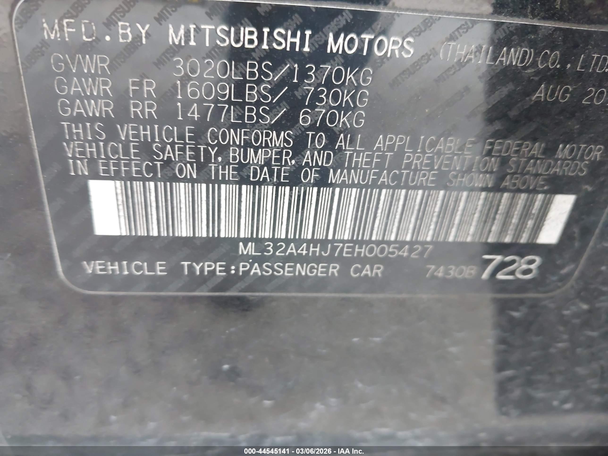 MITSUBISHI MIRAGE image 9