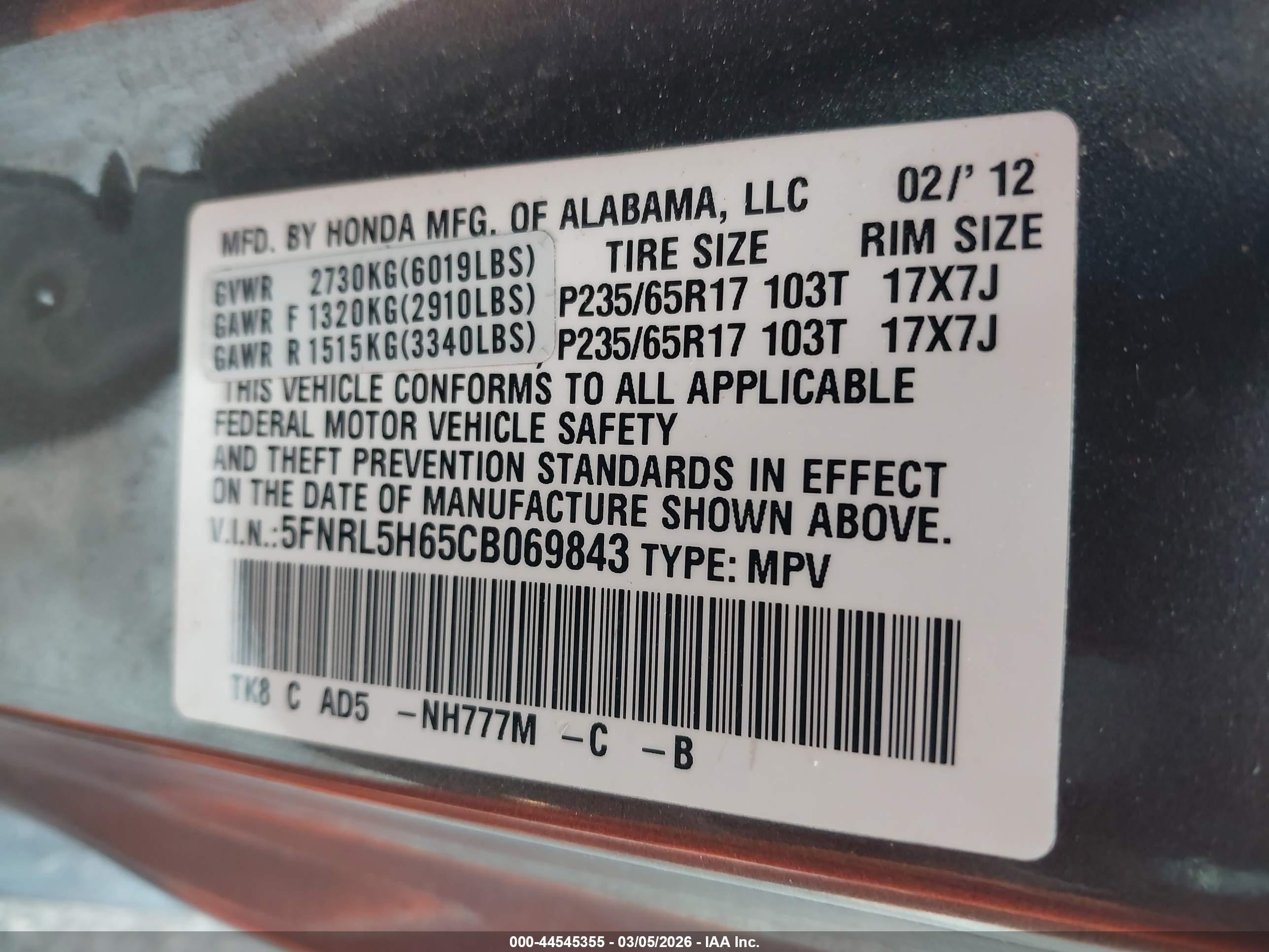 HONDA ODYSSEY image 9