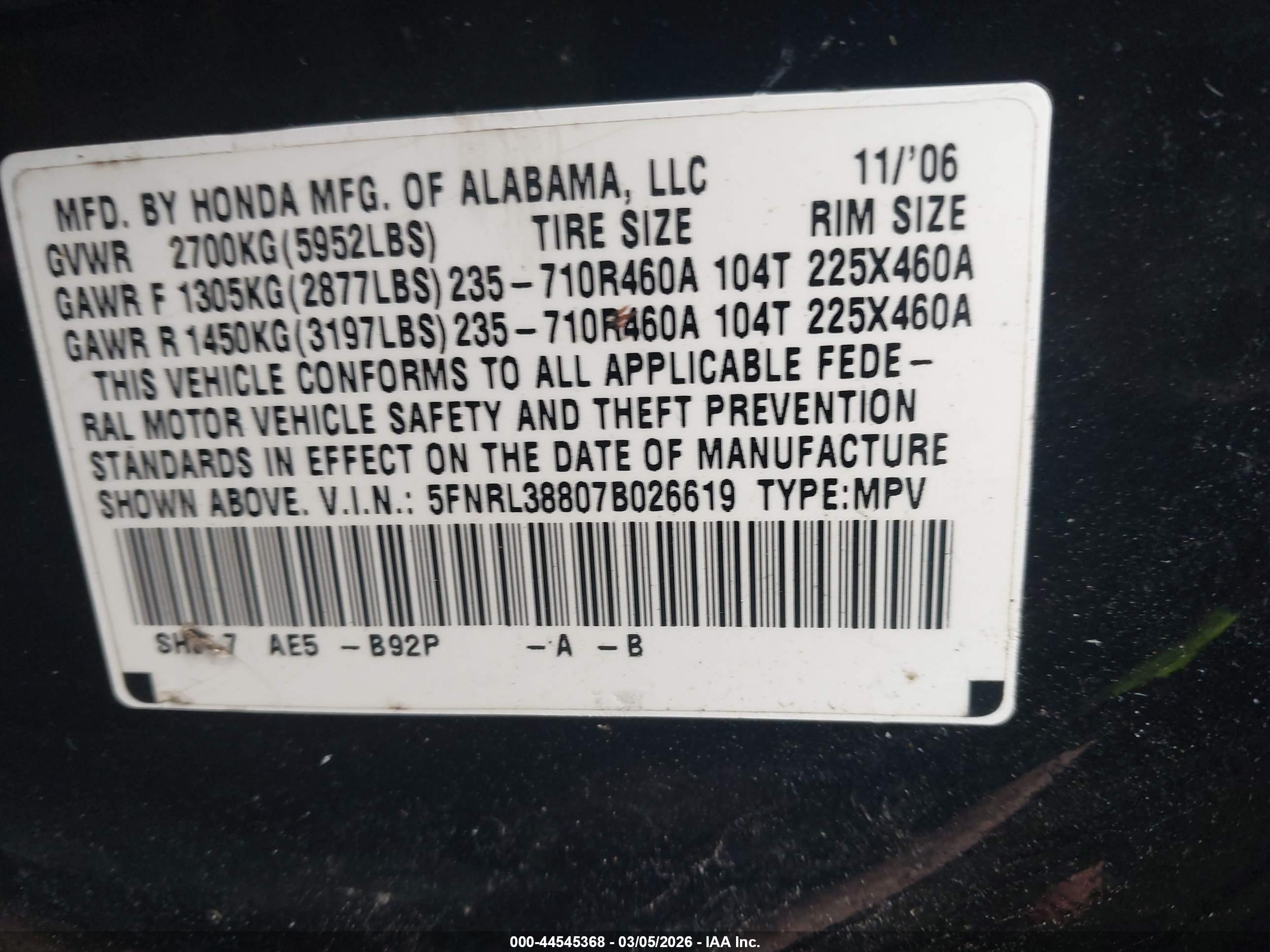 HONDA ODYSSEY image 9