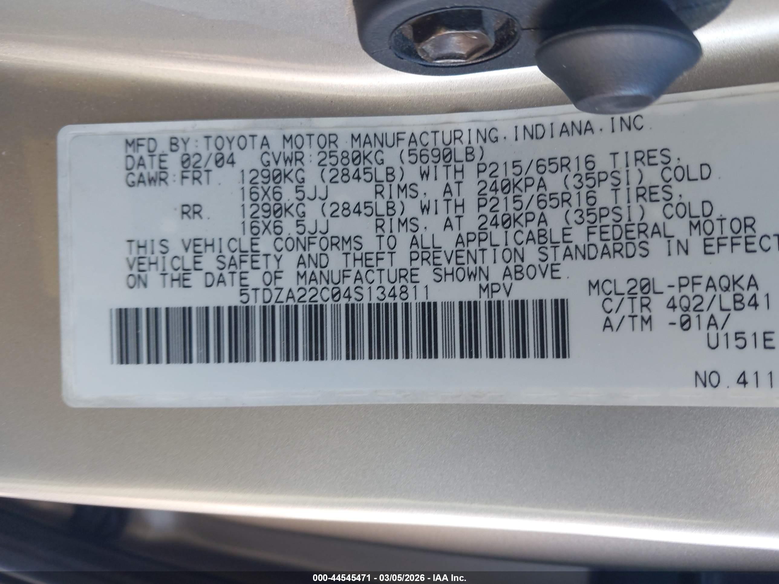 TOYOTA SIENNA image 9