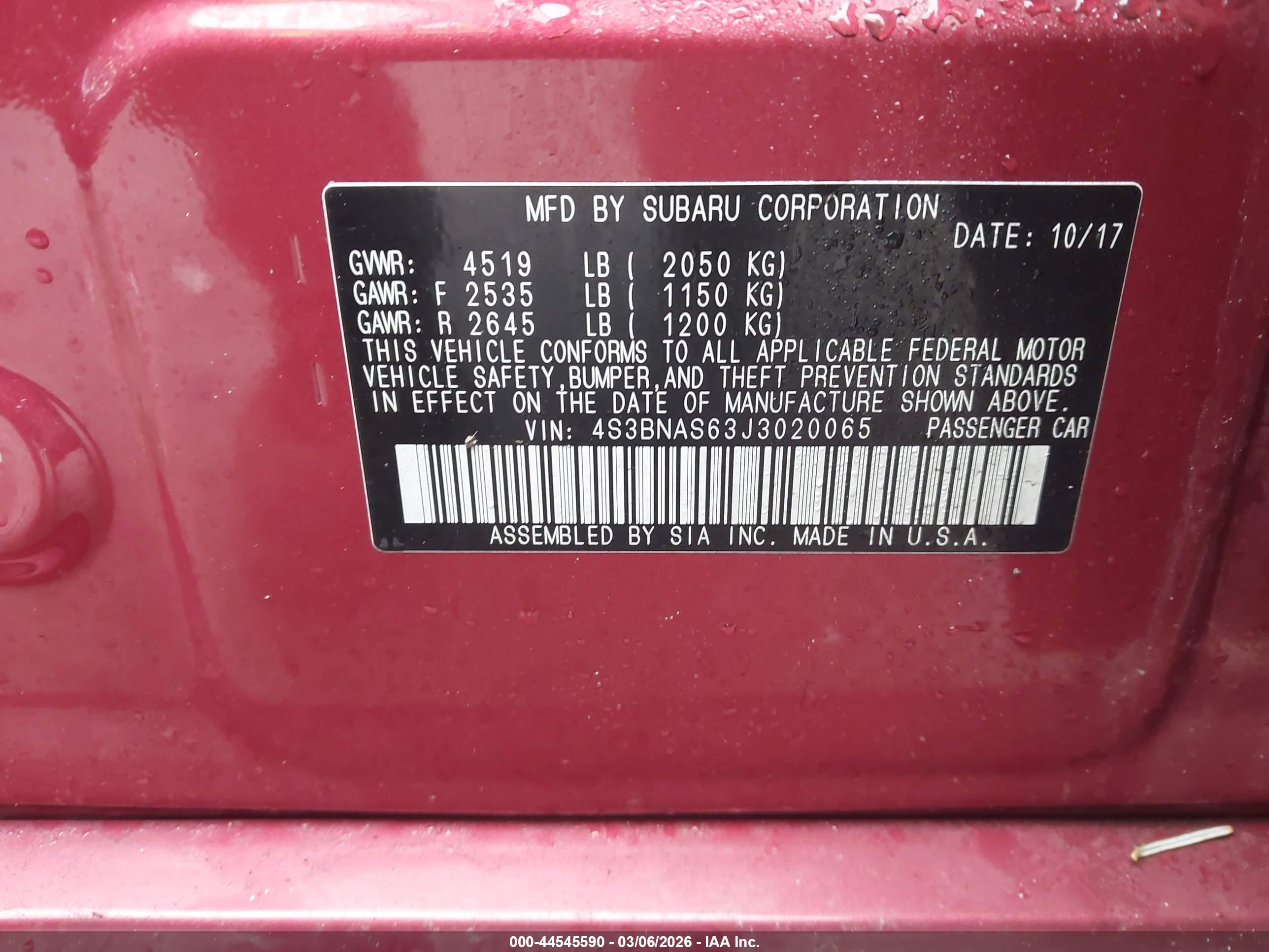SUBARU LEGACY image 9