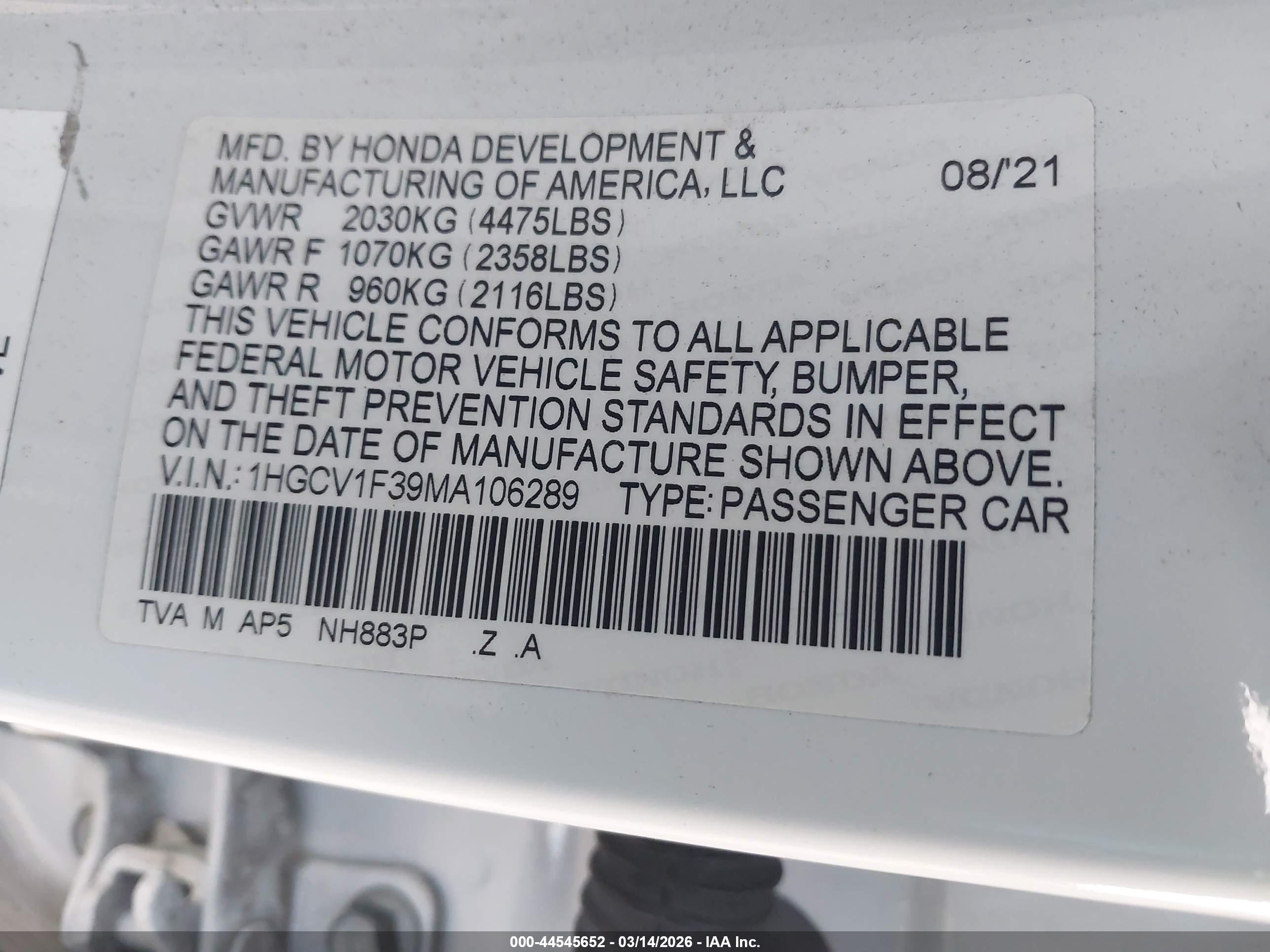 HONDA ACCORD image 9