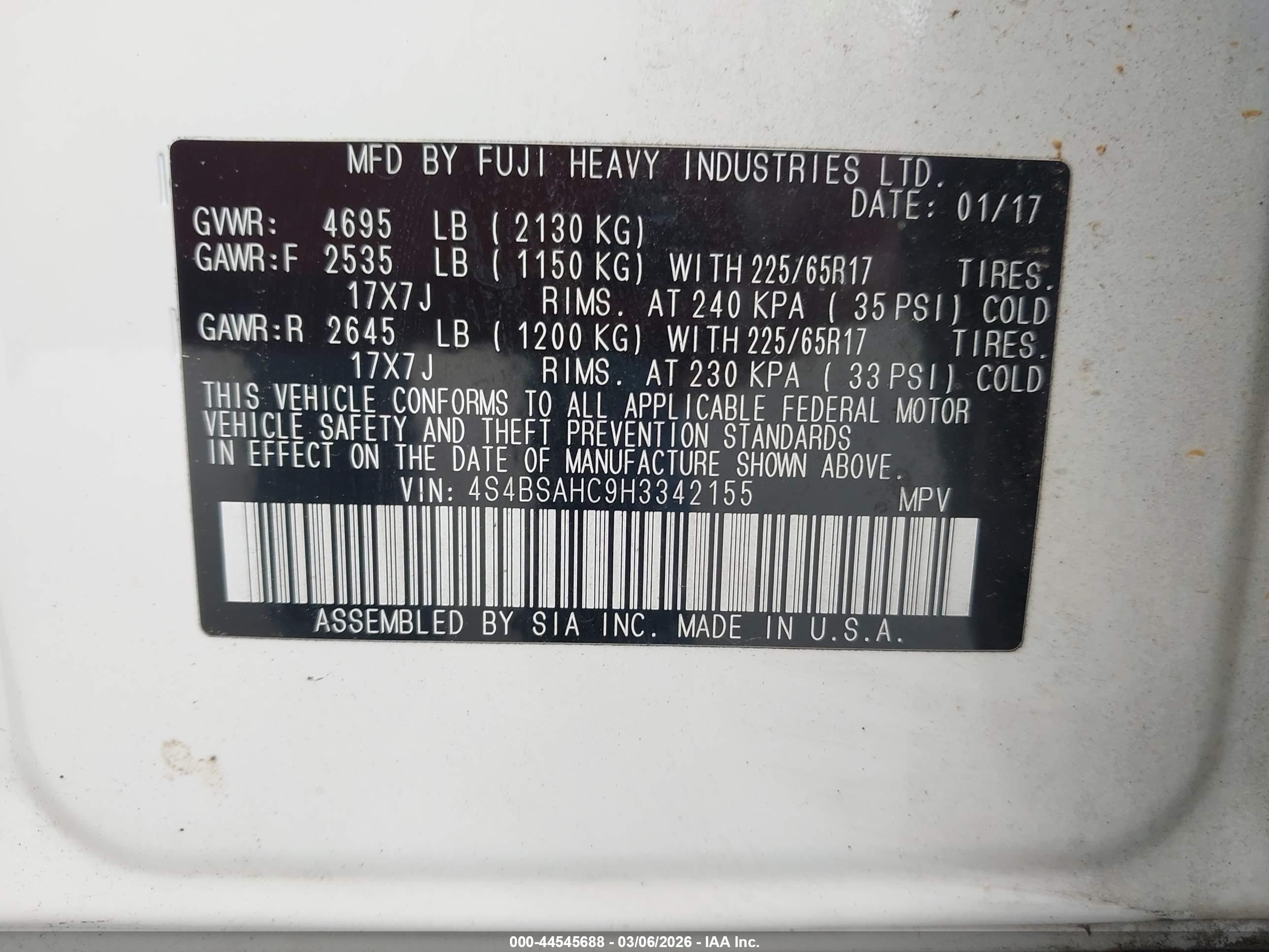 SUBARU OUTBACK image 9
