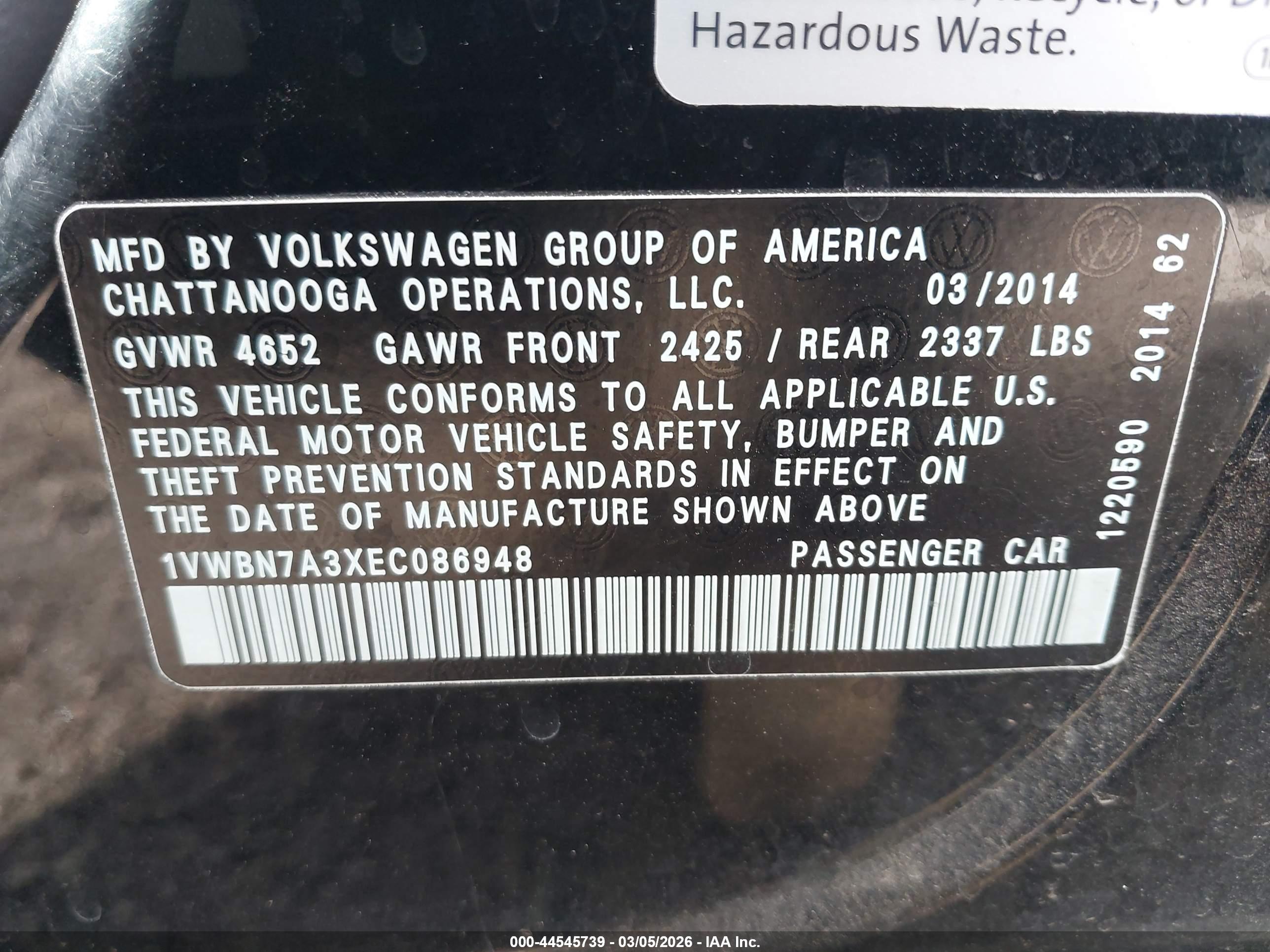 VOLKSWAGEN PASSAT image 9