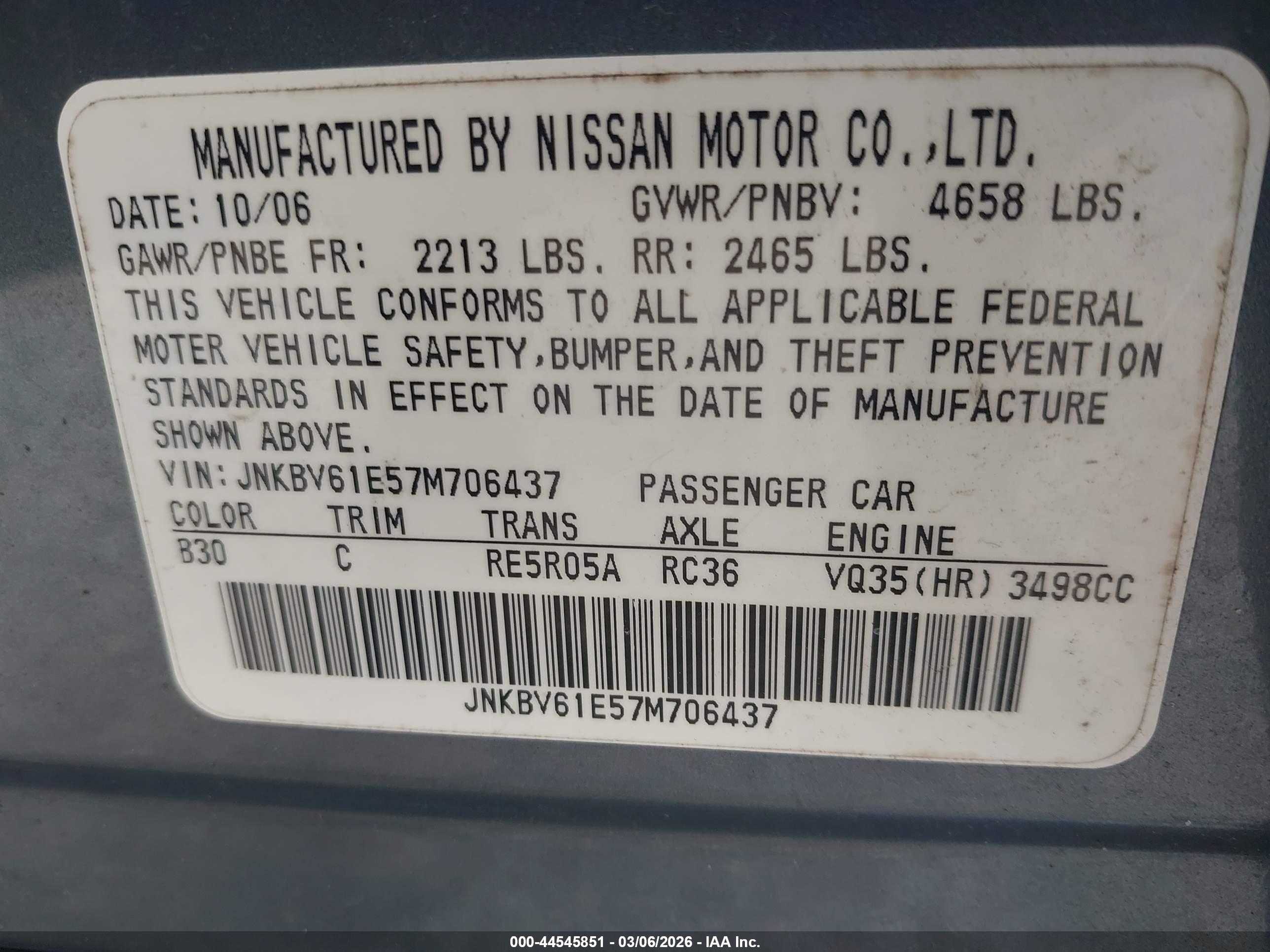 INFINITI G35 image 9