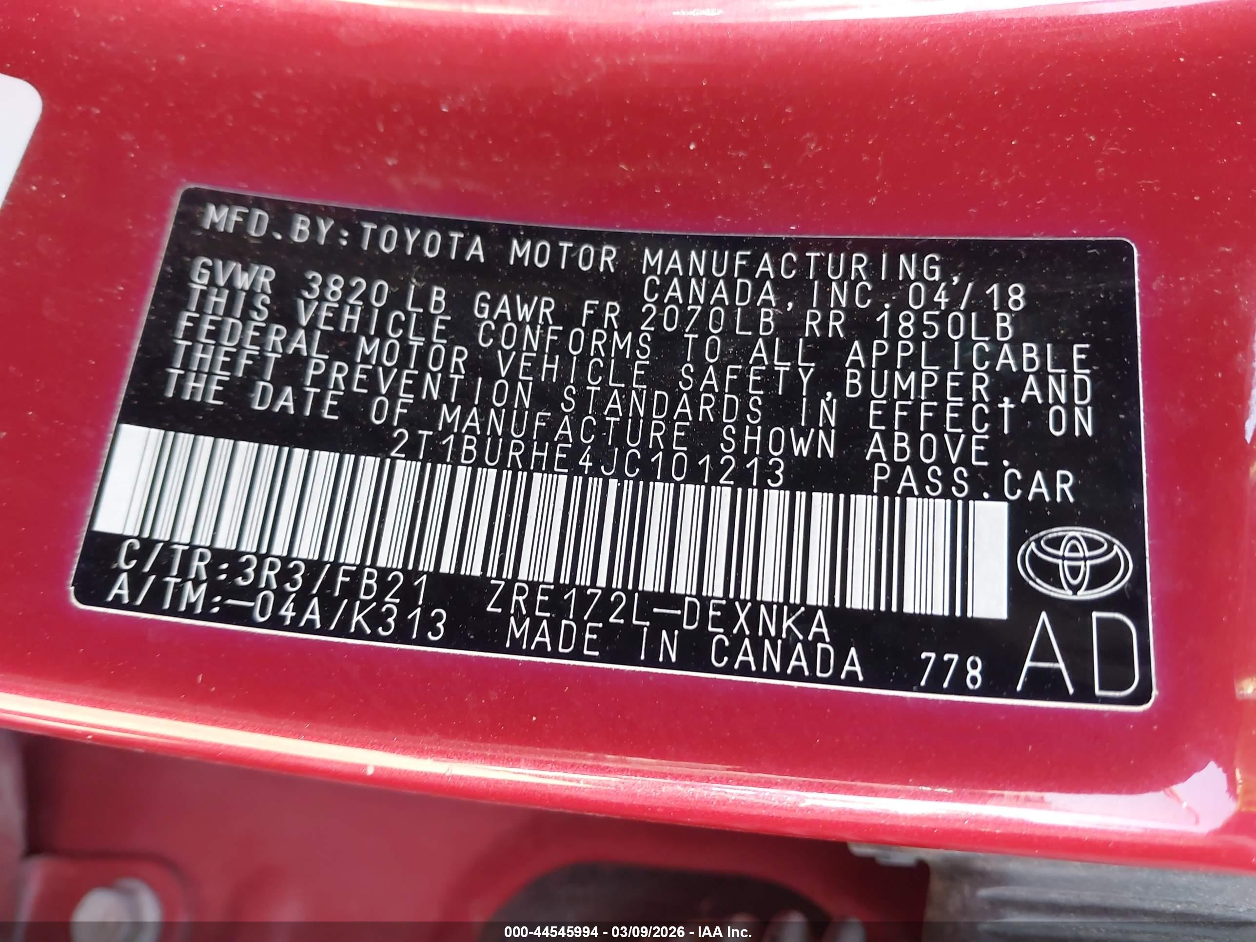 TOYOTA COROLLA image 9