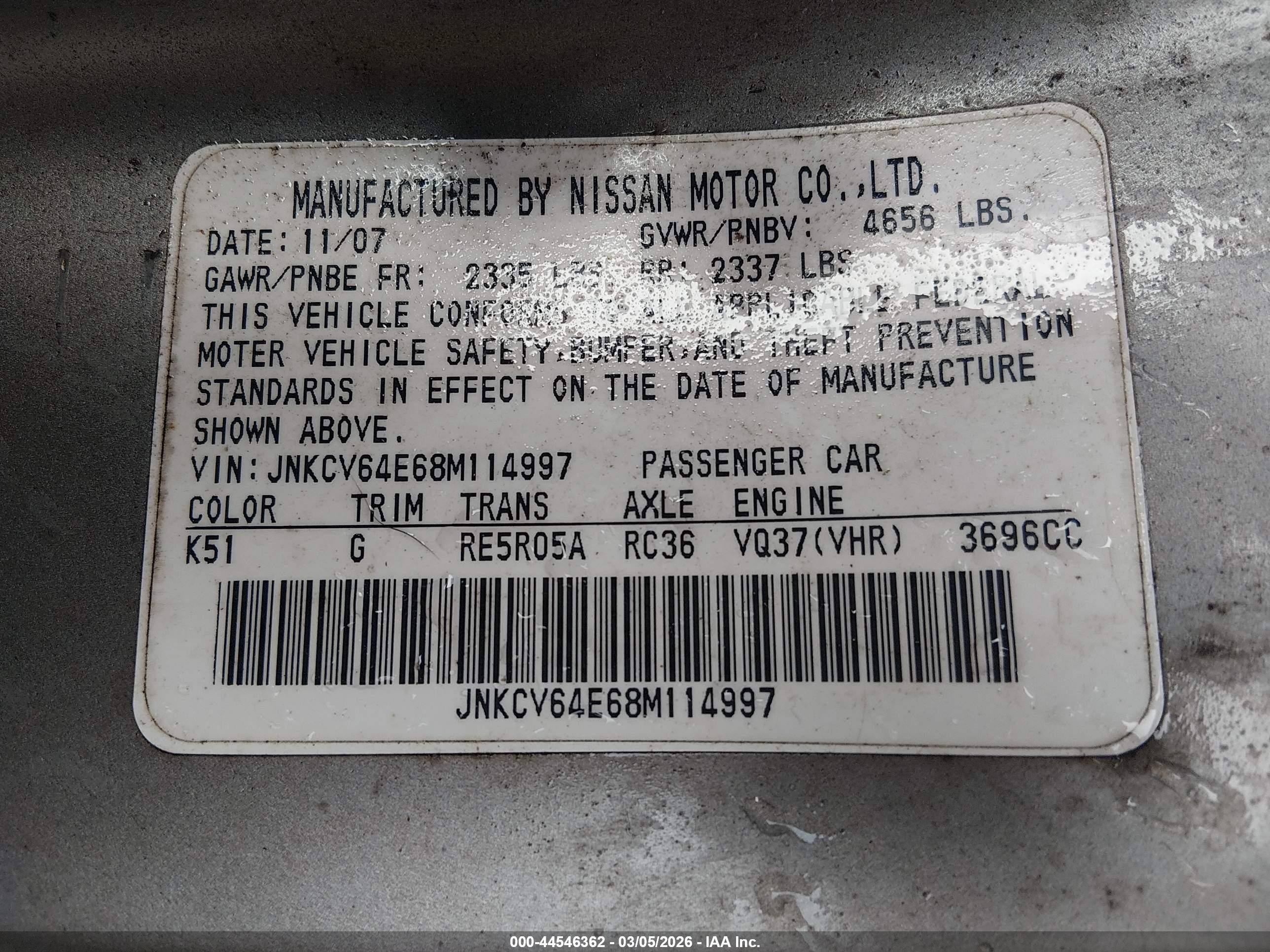 INFINITI G37 image 9