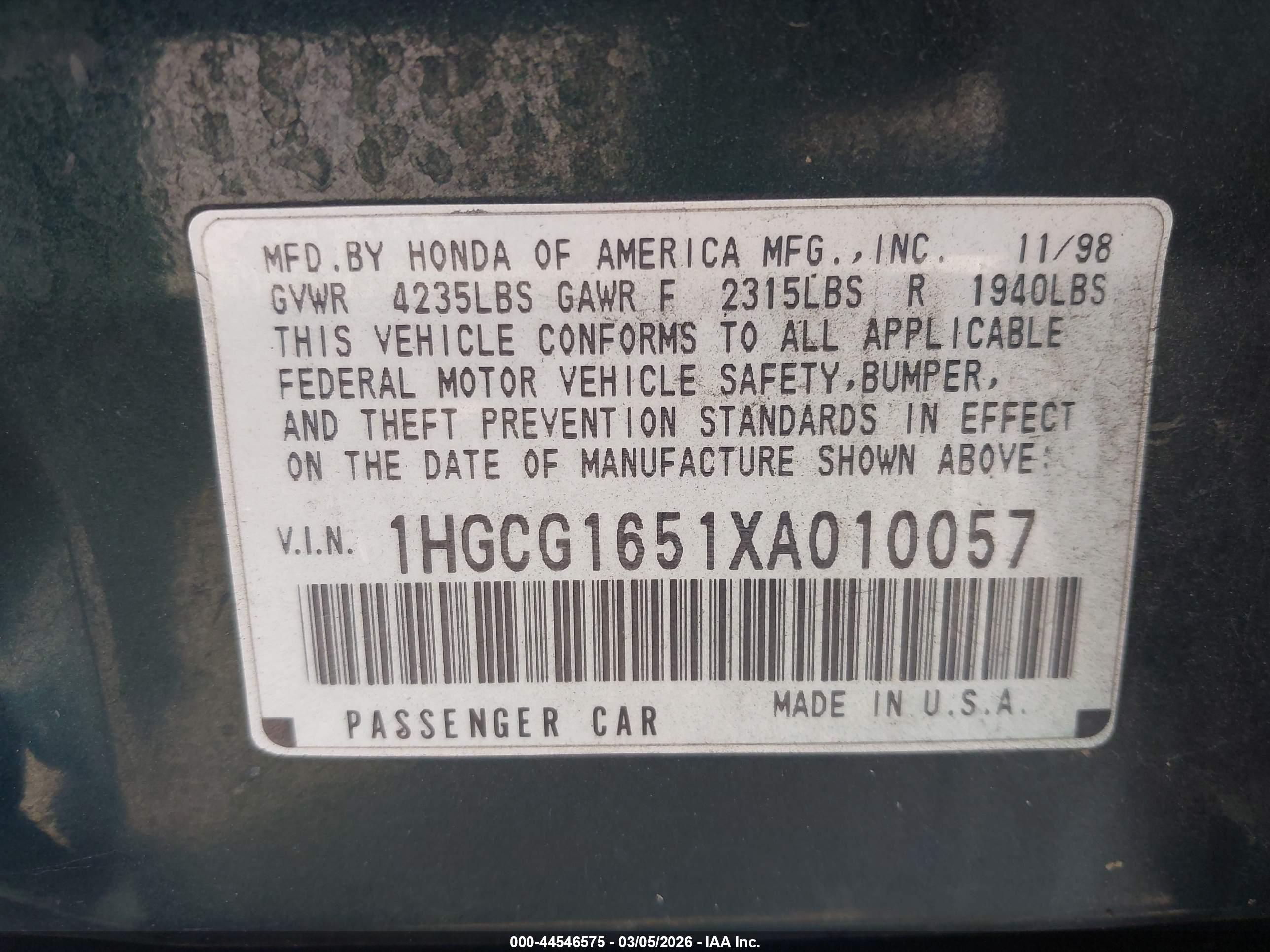 HONDA ACCORD image 9