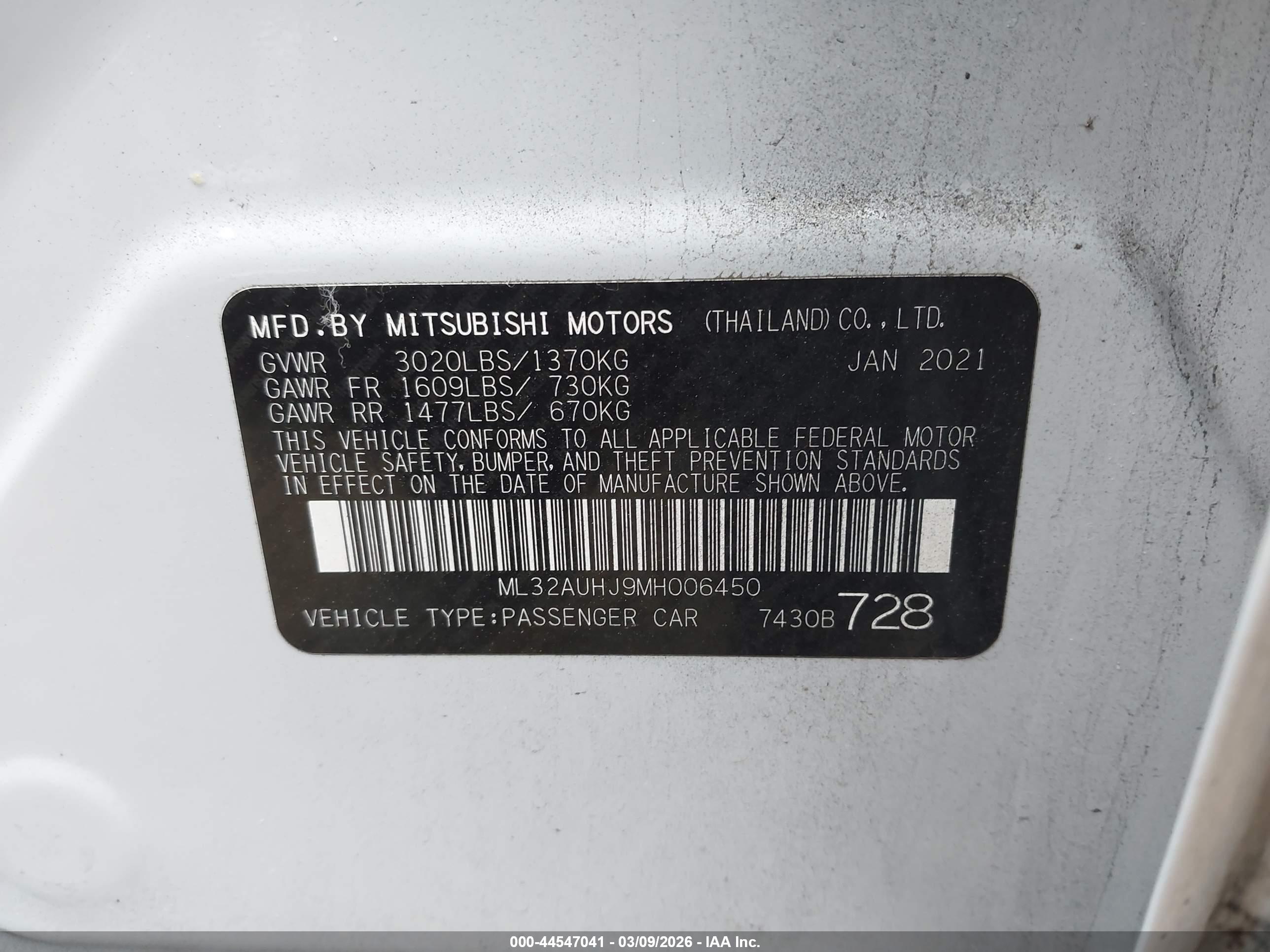MITSUBISHI MIRAGE image 9