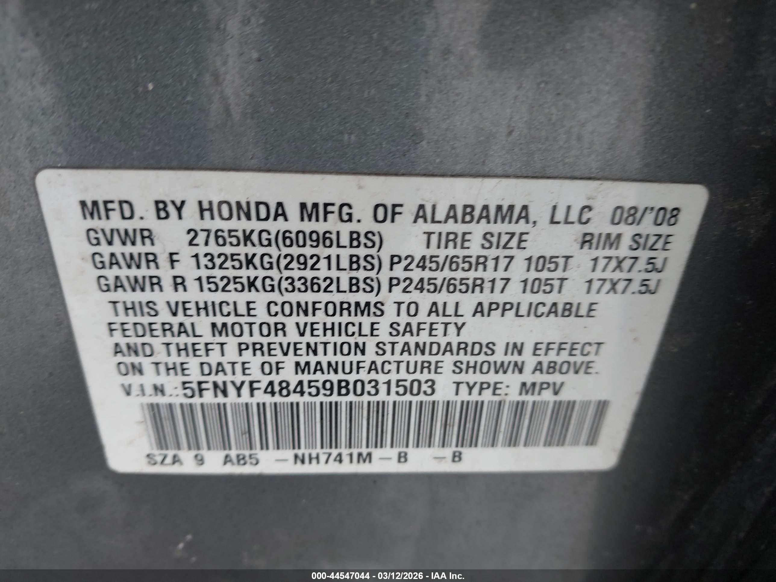 HONDA PILOT image 9