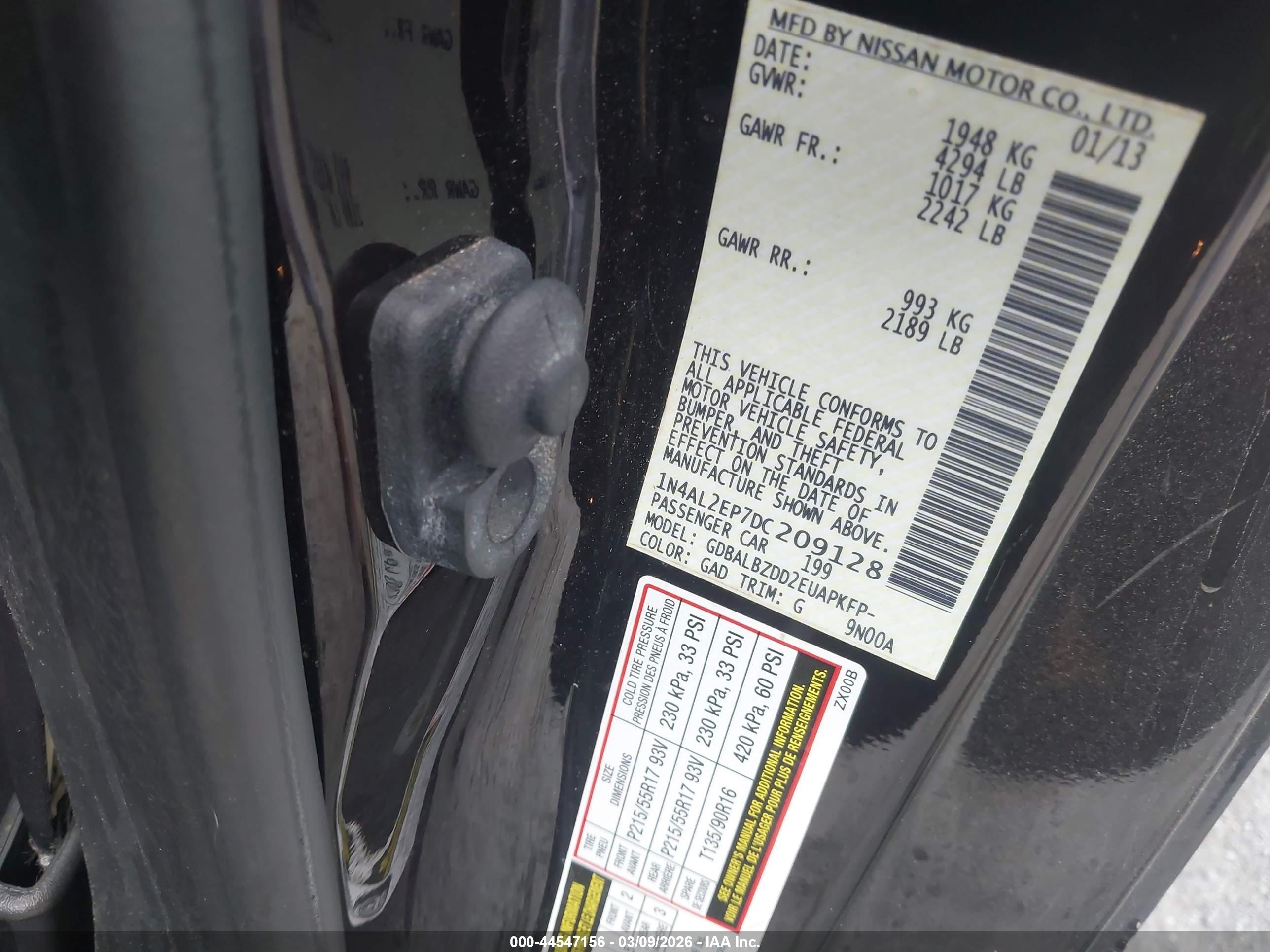 NISSAN ALTIMA image 9