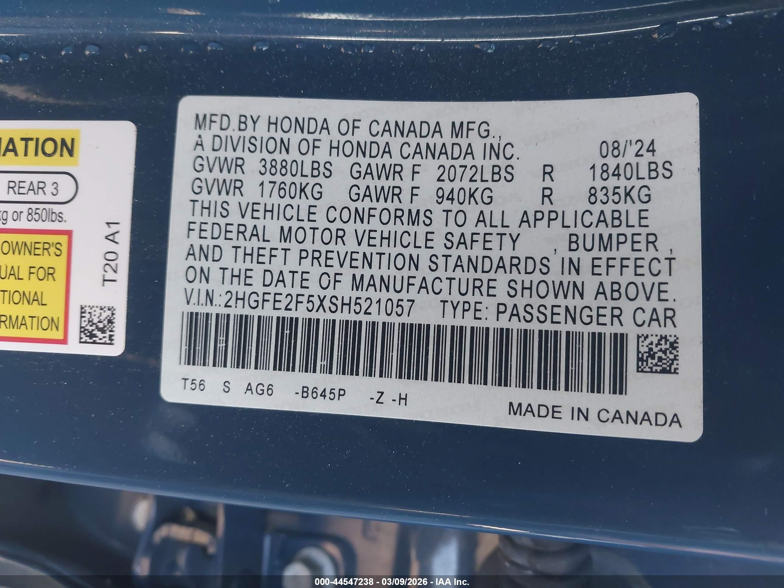 HONDA CIVIC image 9