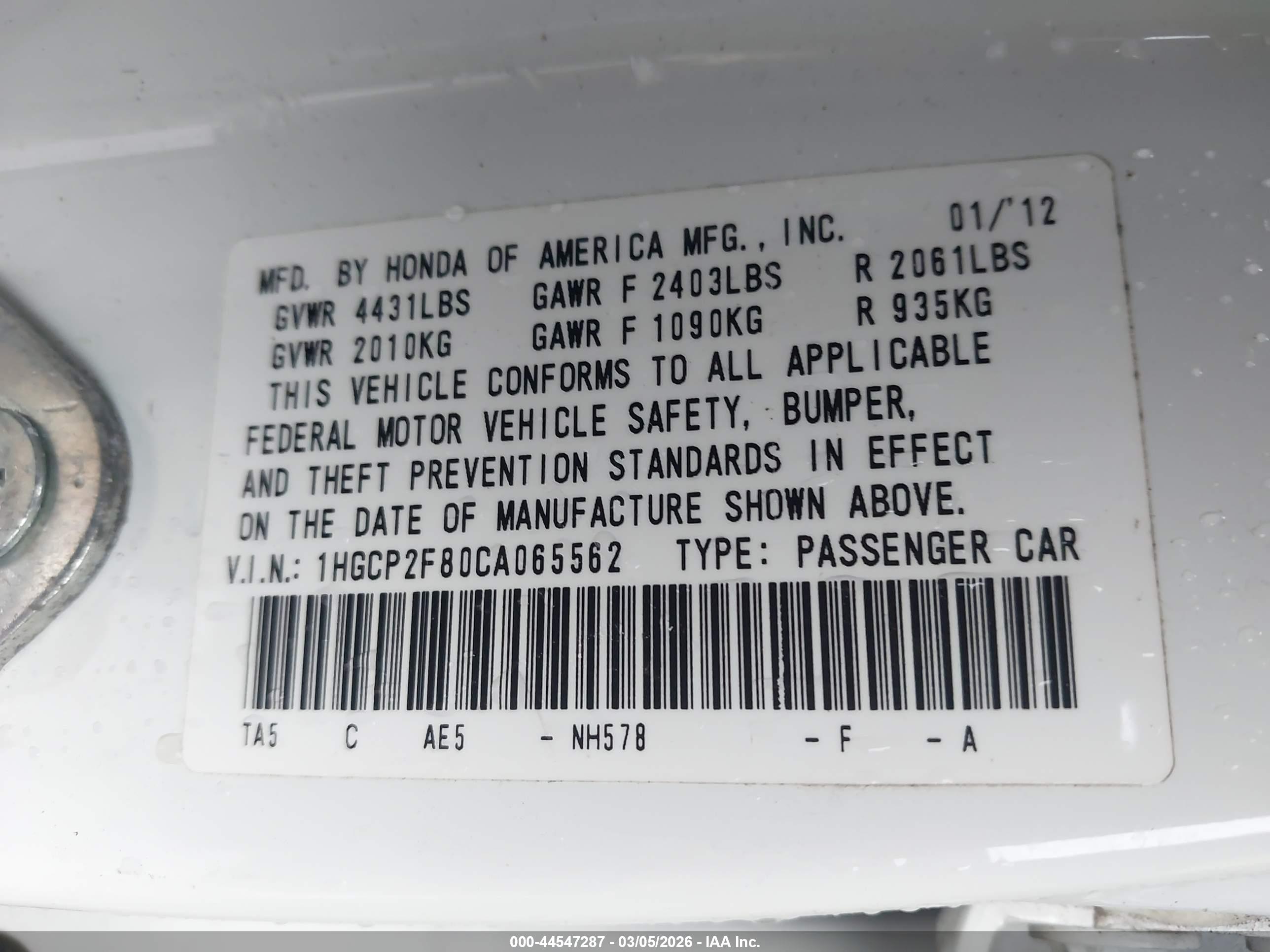 HONDA ACCORD image 9