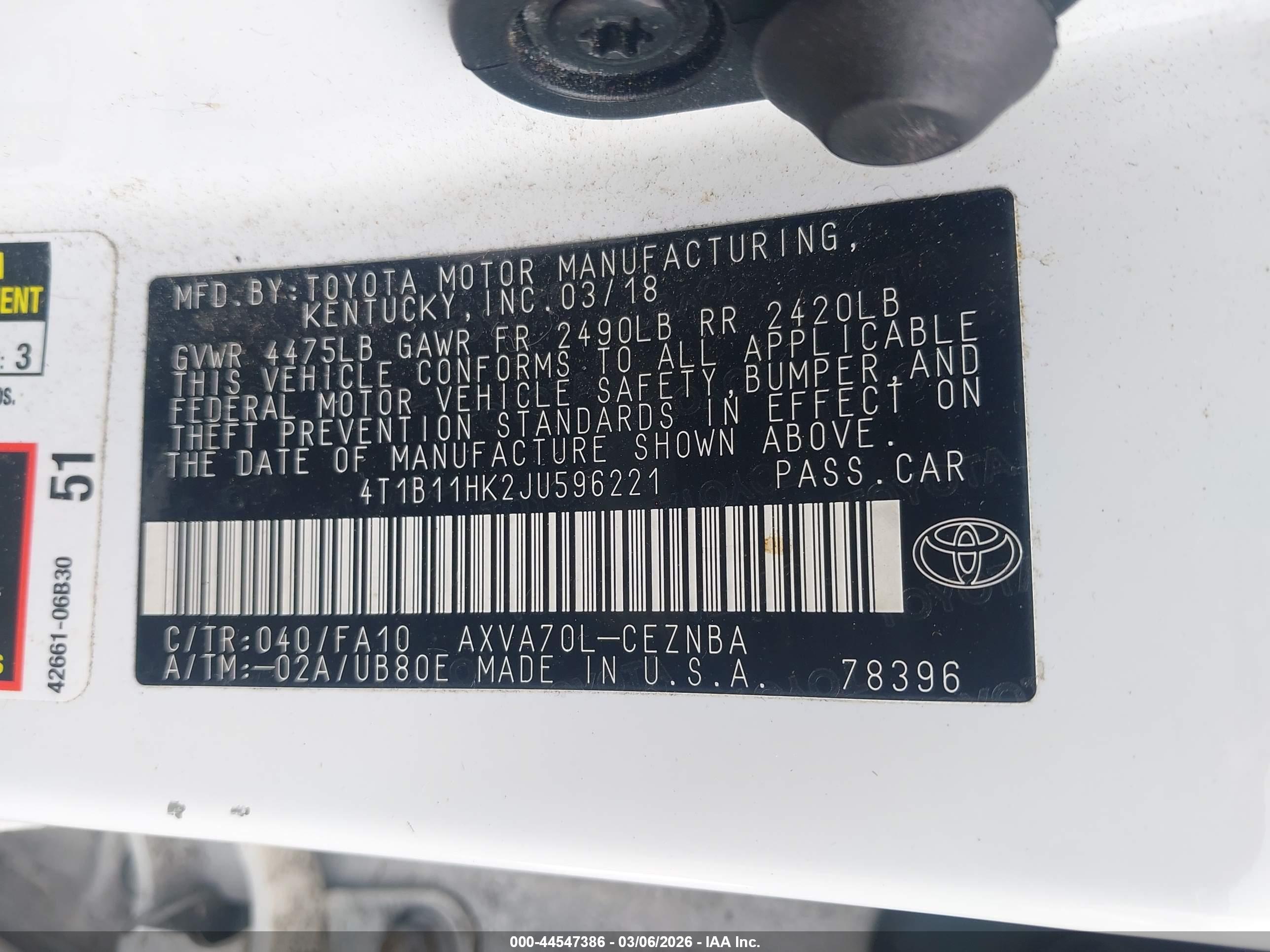 TOYOTA CAMRY image 9