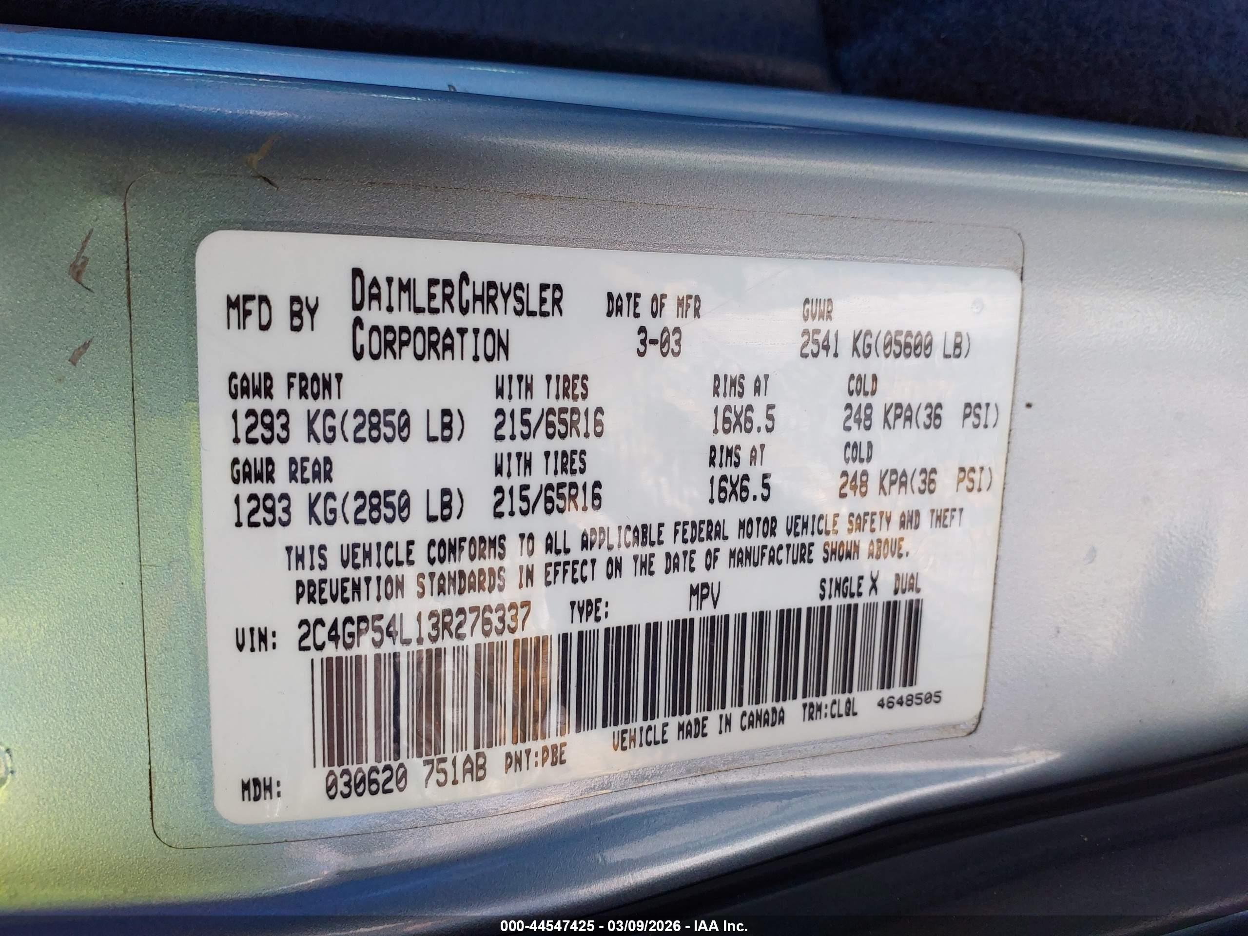 CHRYSLER TOWN image 9