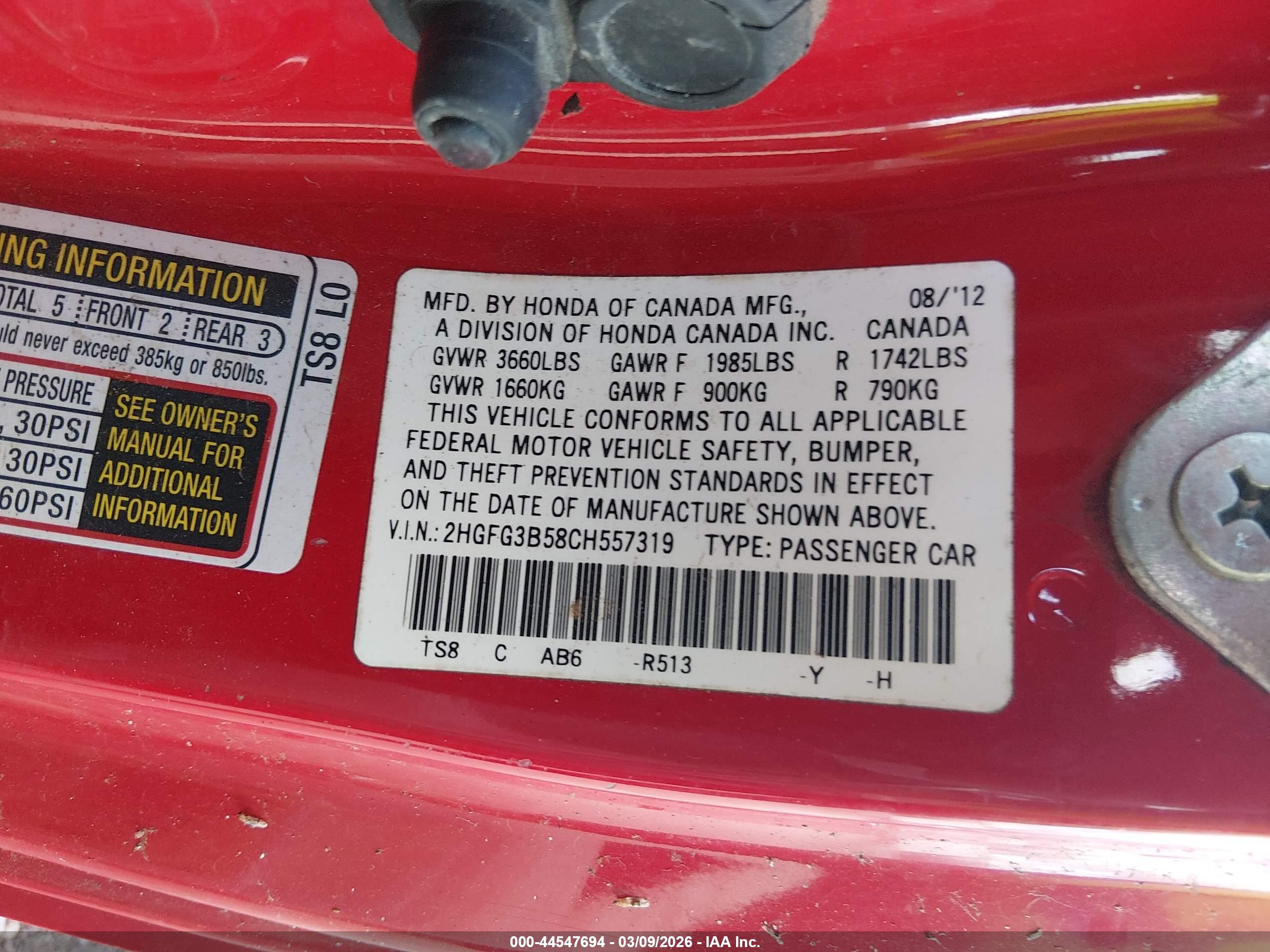 HONDA CIVIC image 9