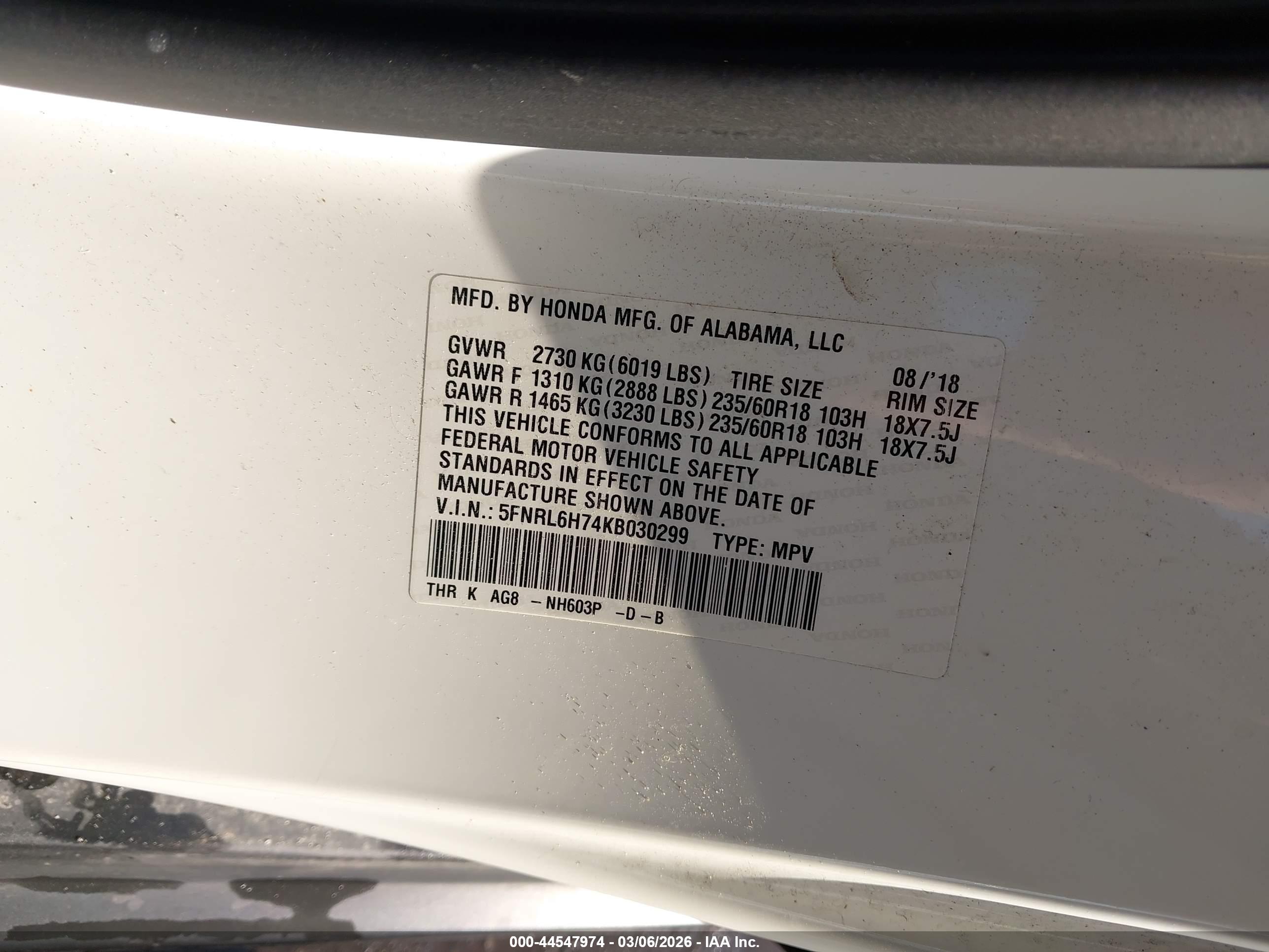 HONDA ODYSSEY image 9