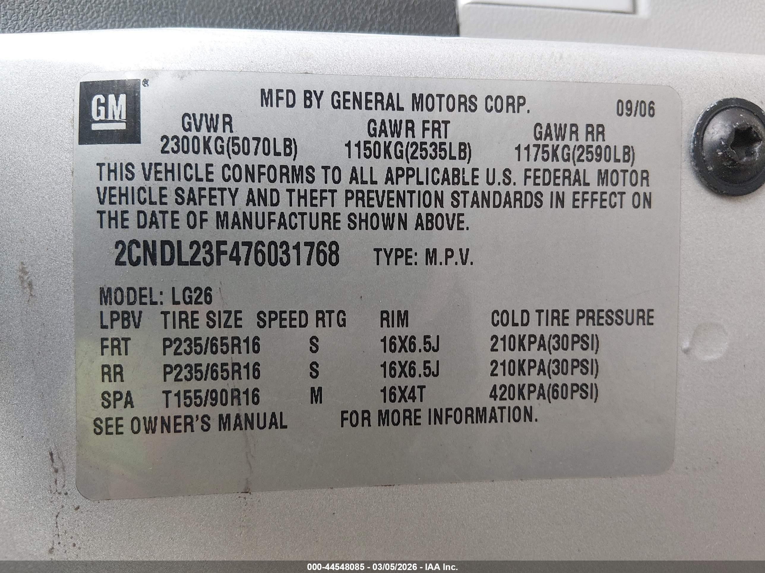 CHEVROLET EQUINOX image 9