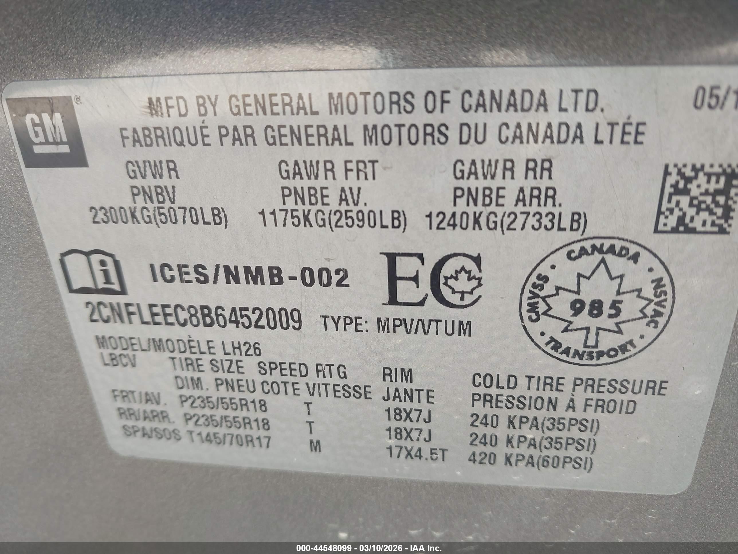 CHEVROLET EQUINOX image 9