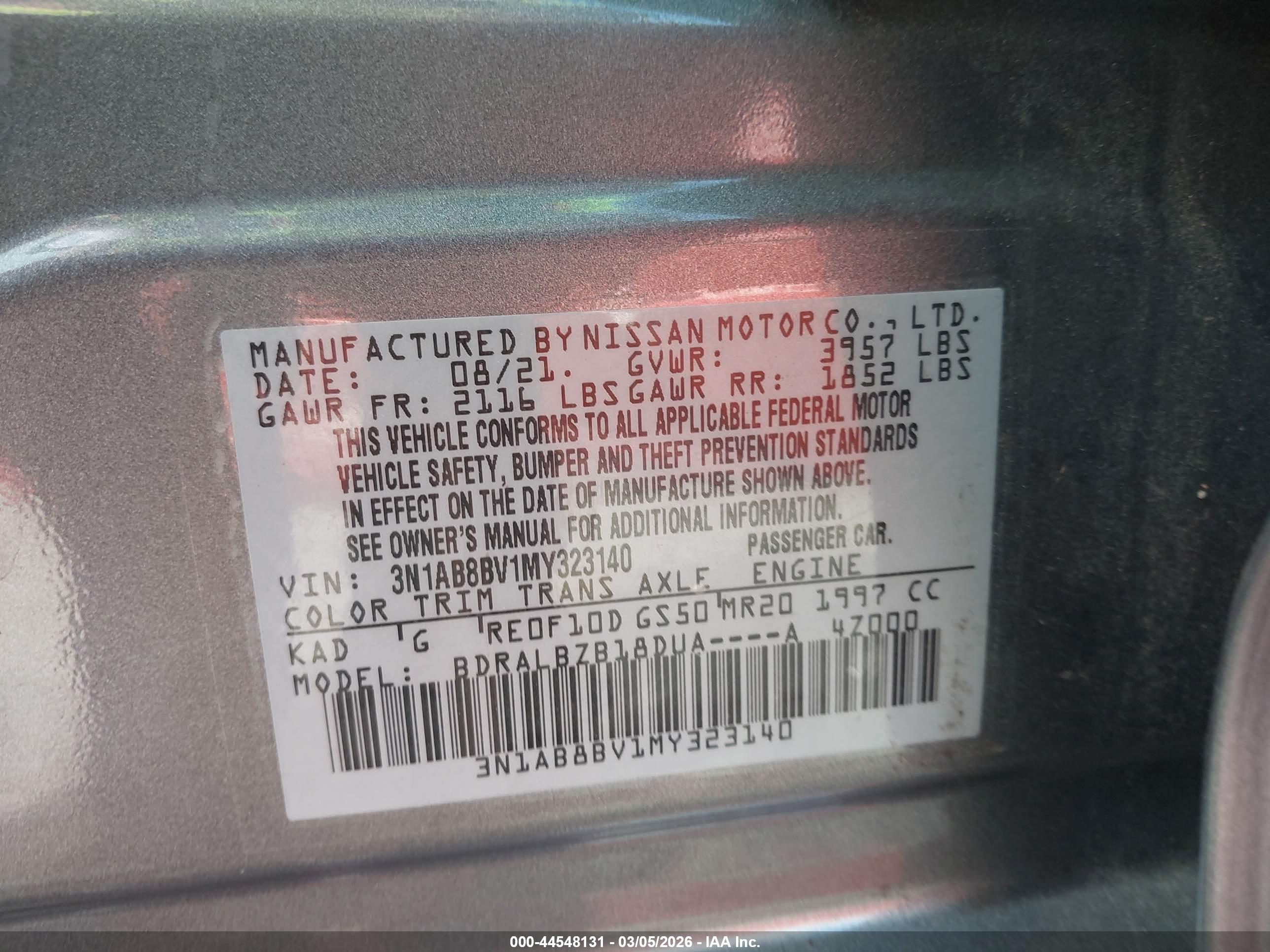 NISSAN SENTRA image 9