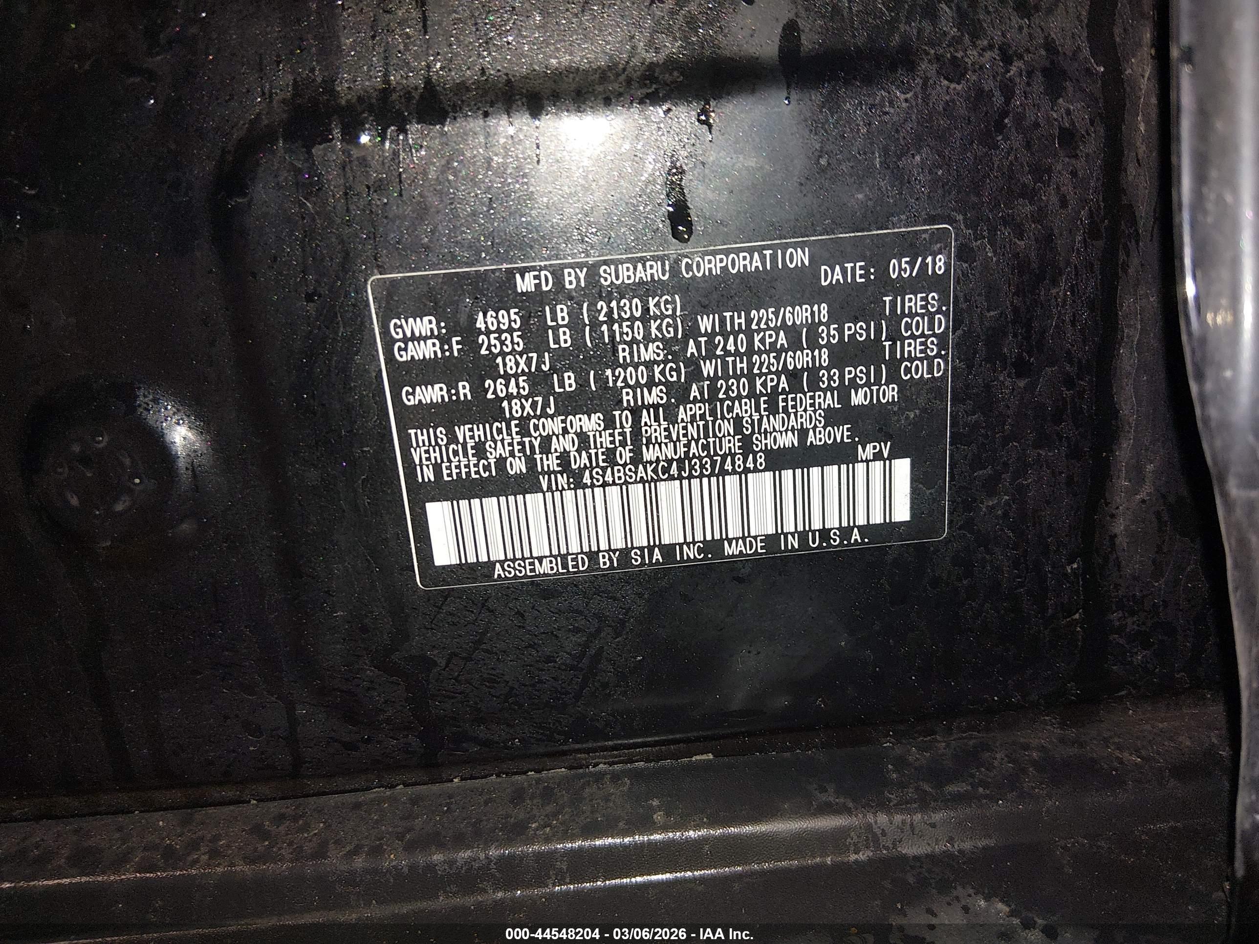 SUBARU OUTBACK image 9