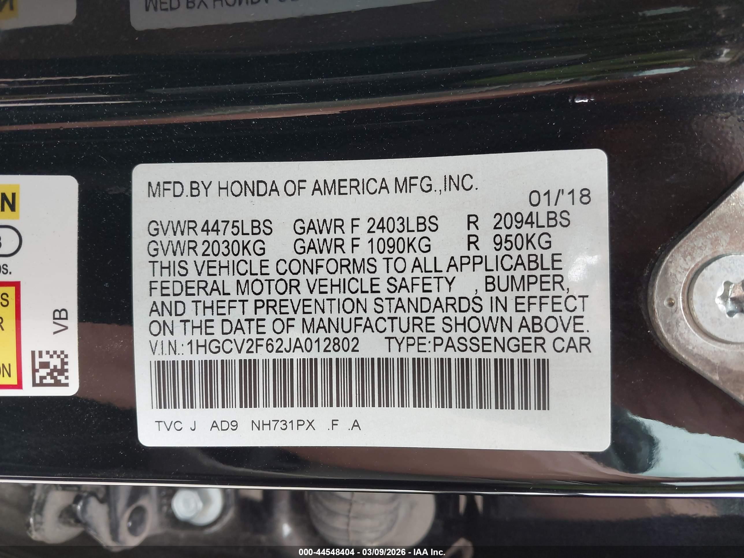 HONDA ACCORD image 9
