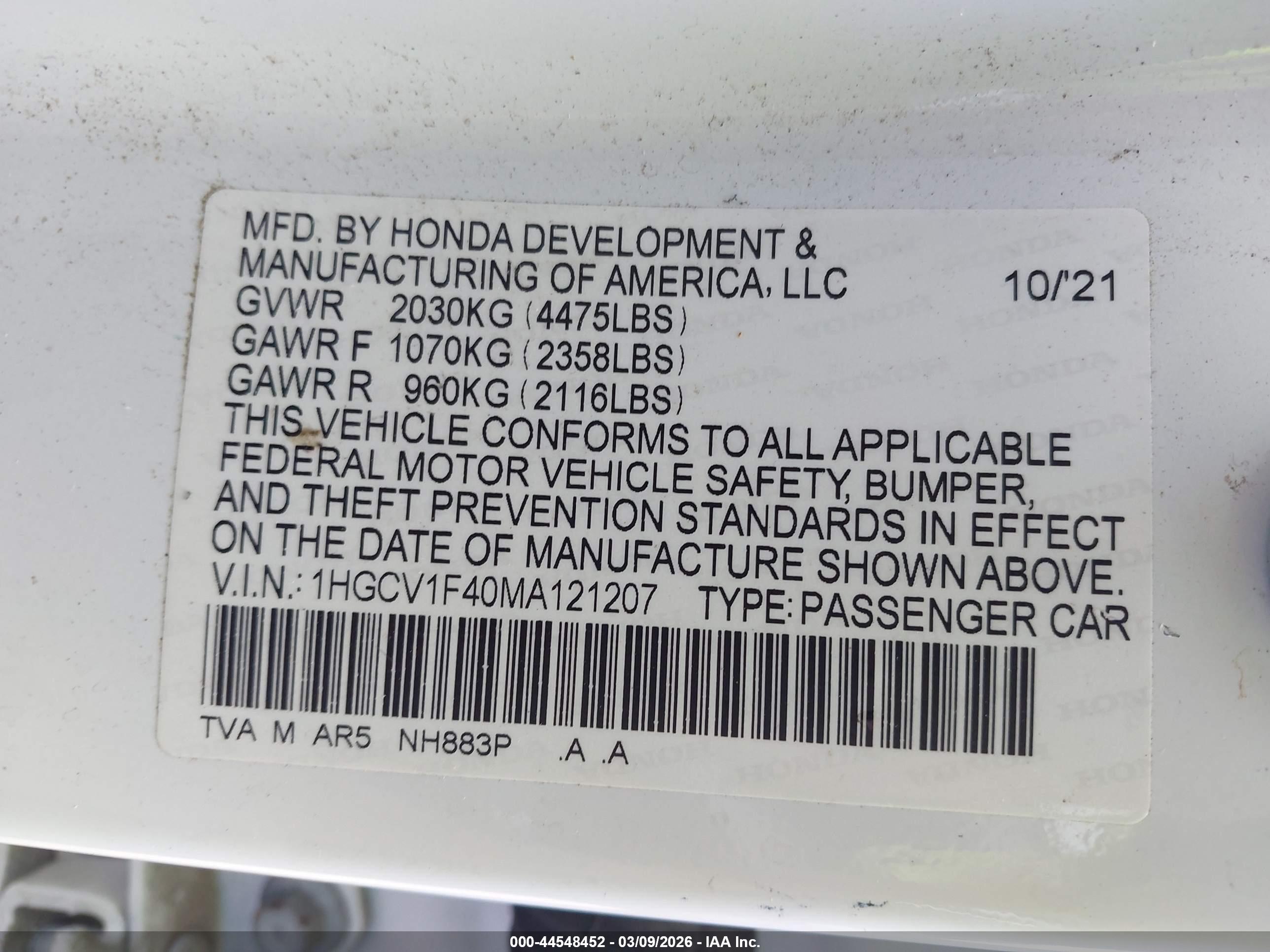 HONDA ACCORD image 9