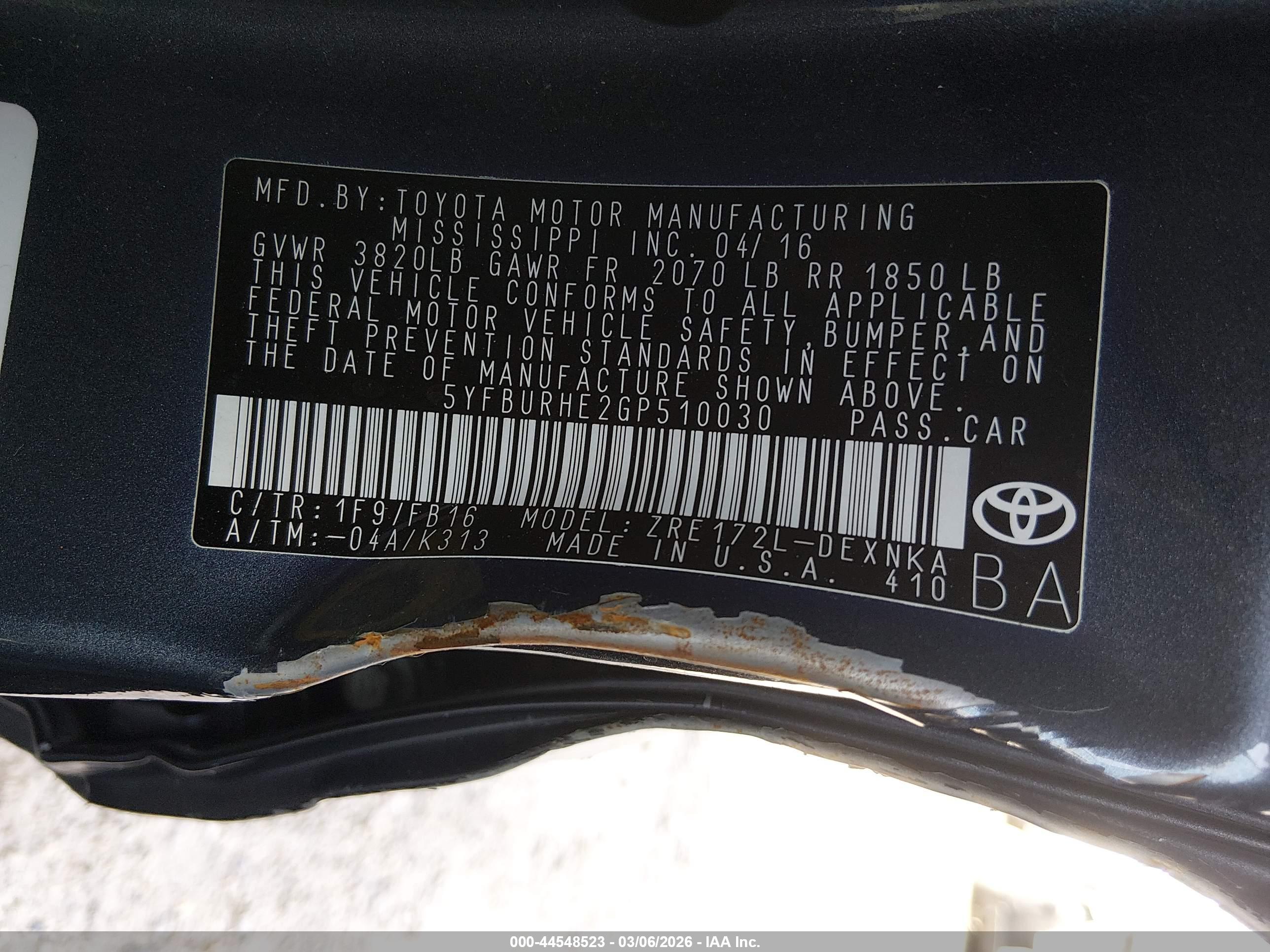 TOYOTA COROLLA image 9