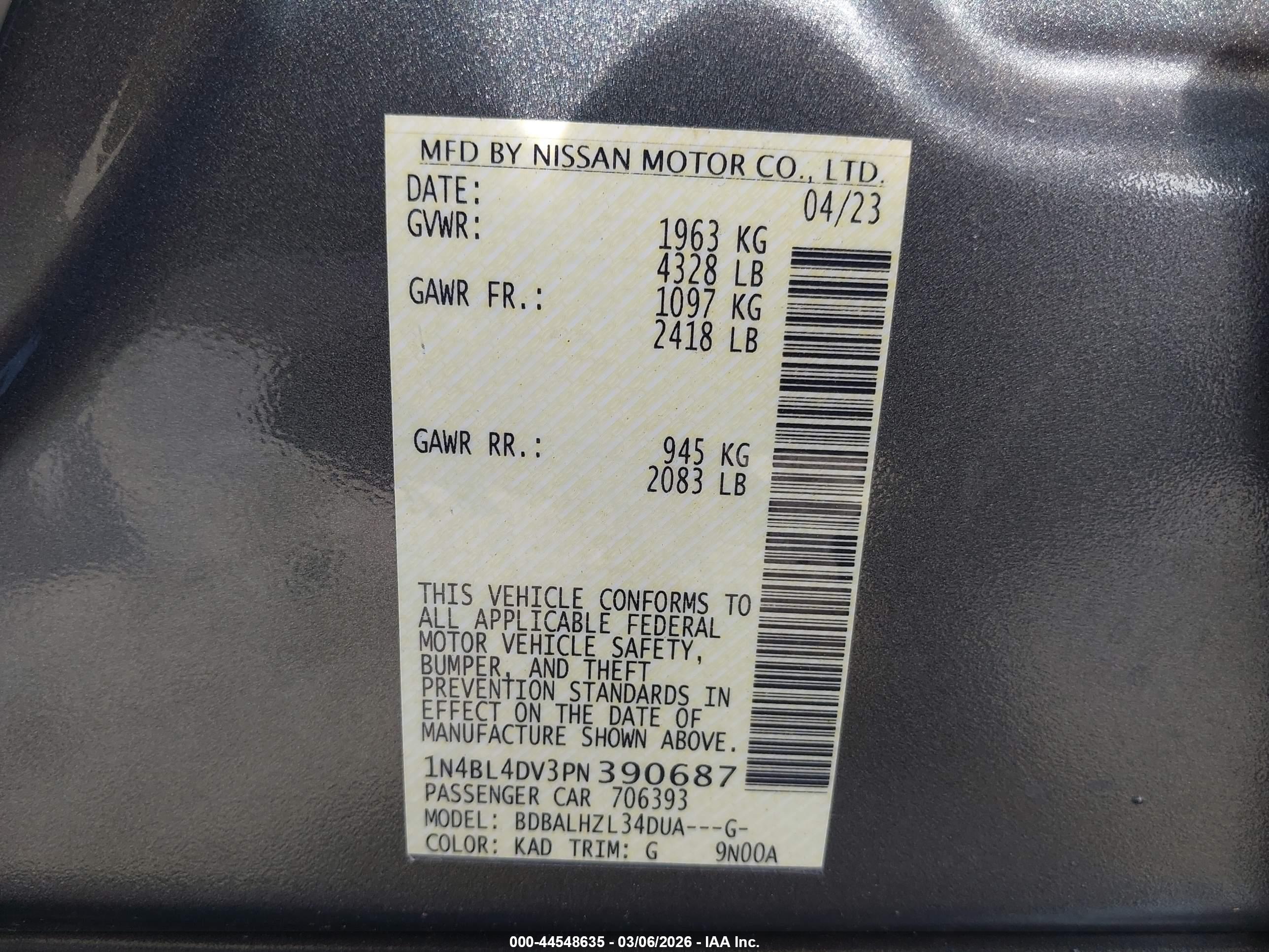 NISSAN ALTIMA image 9
