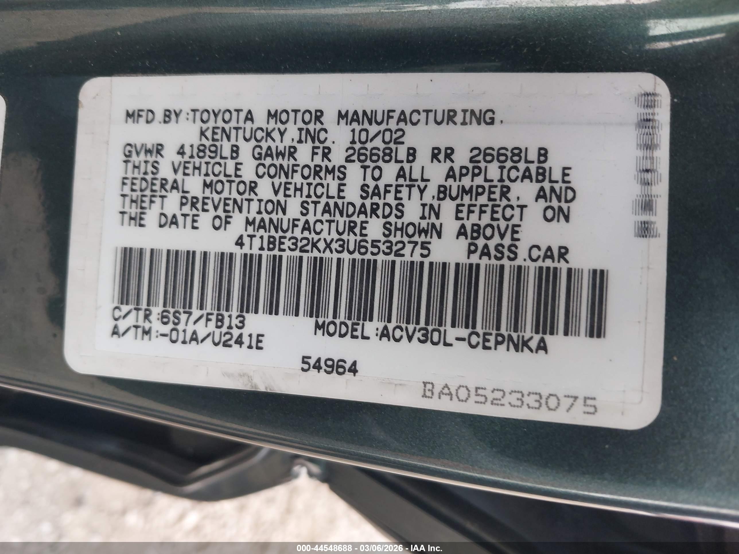 TOYOTA CAMRY image 9