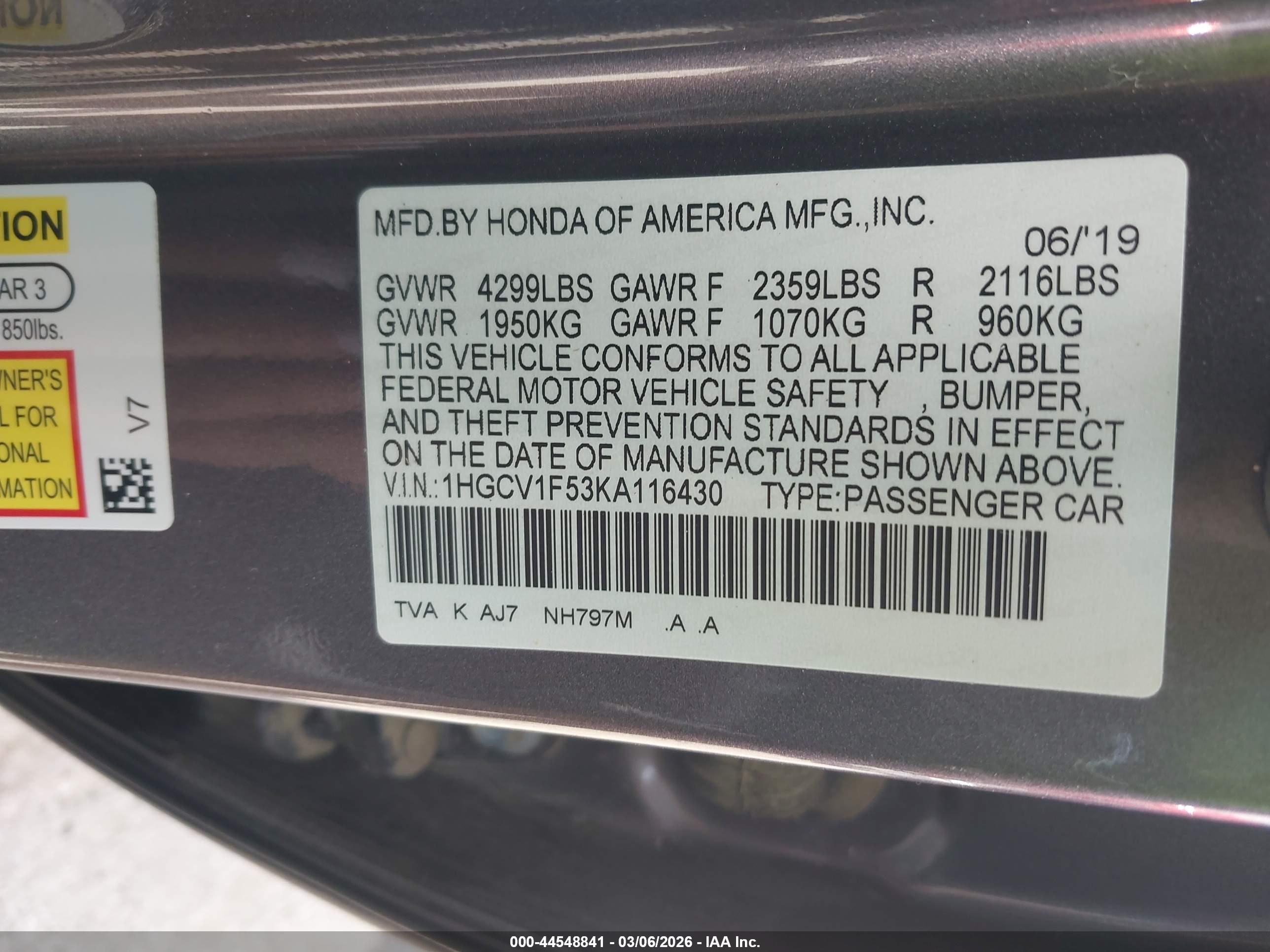 HONDA ACCORD image 9