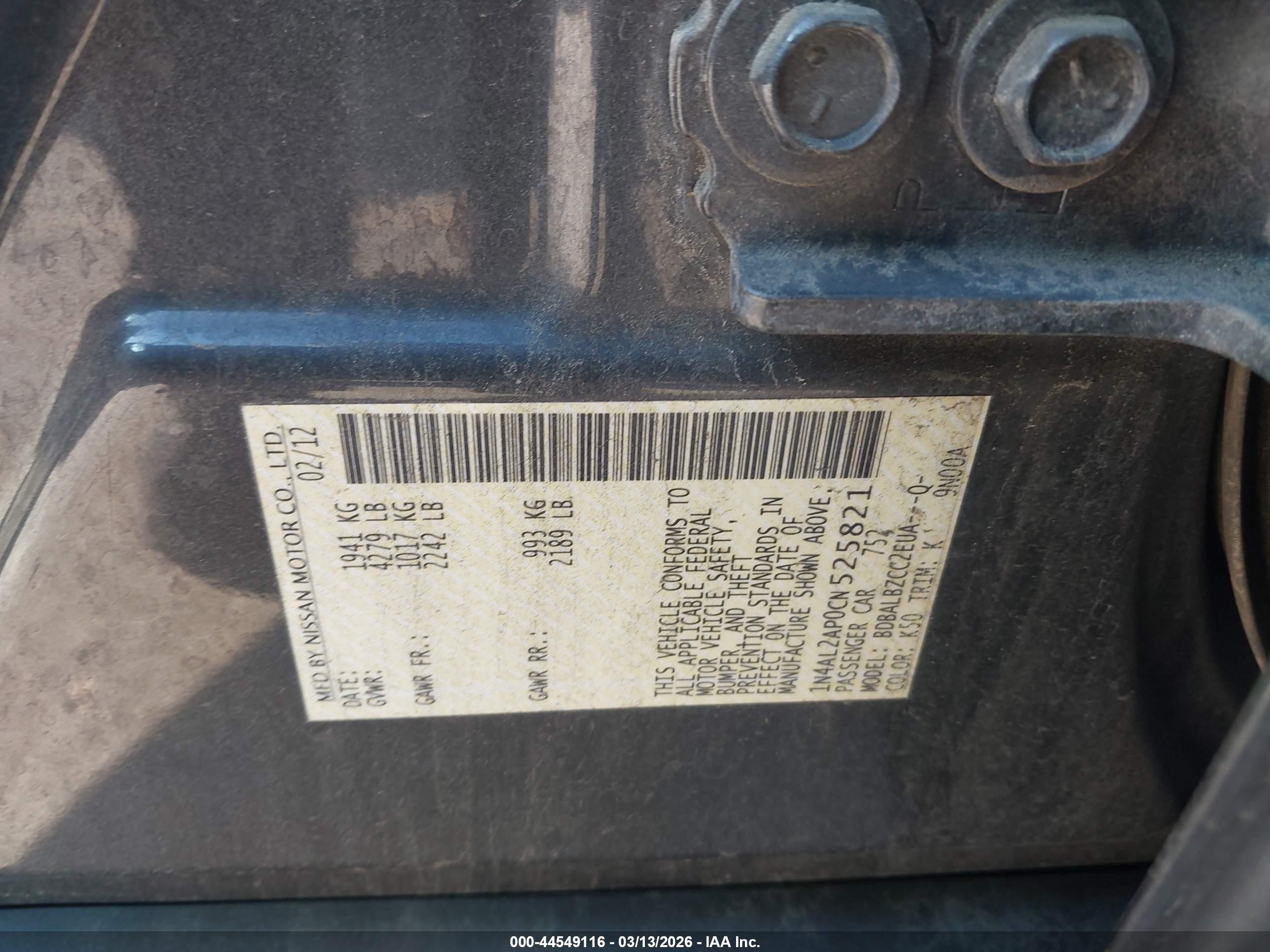 NISSAN ALTIMA image 9