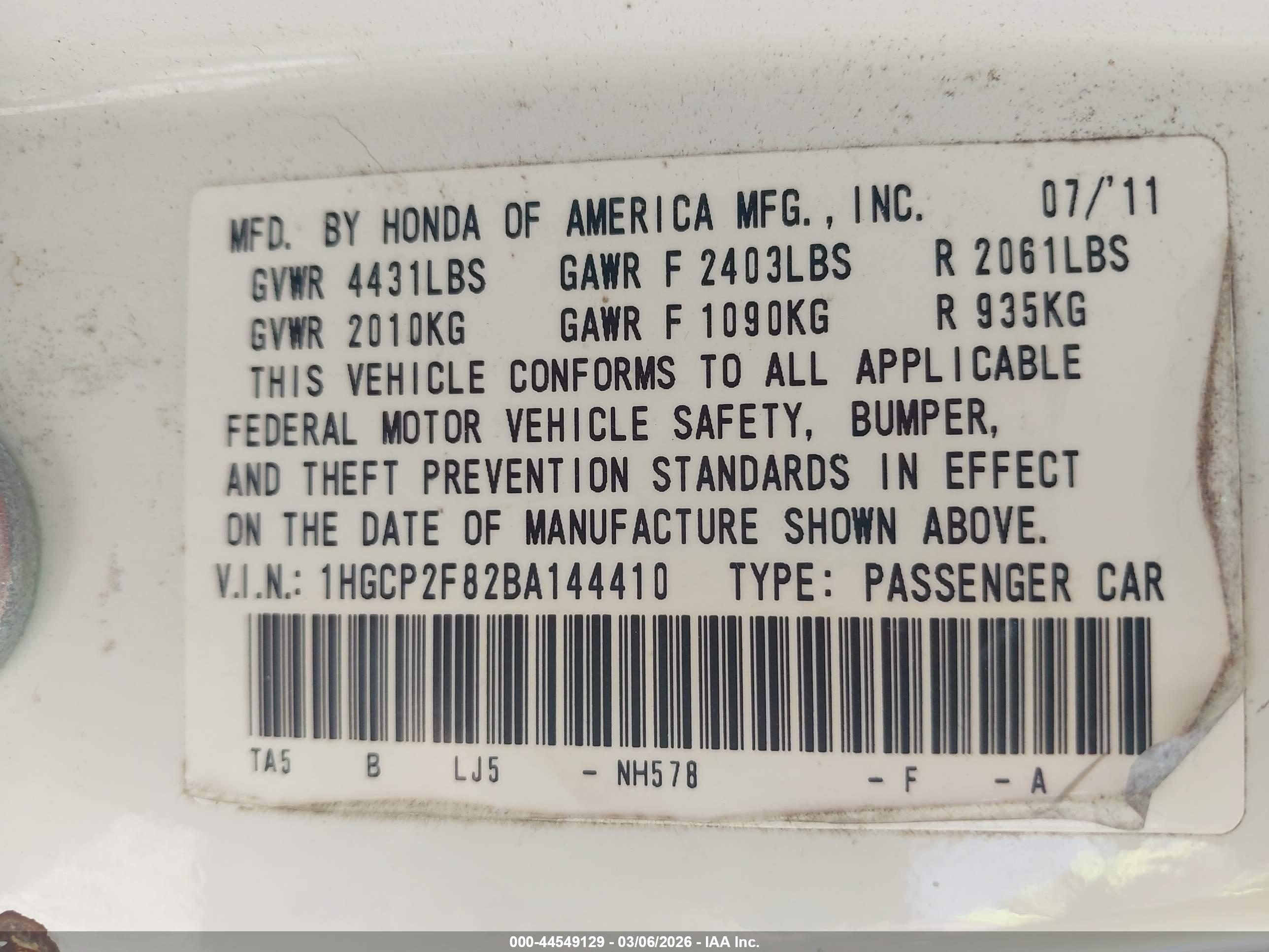 HONDA ACCORD image 9
