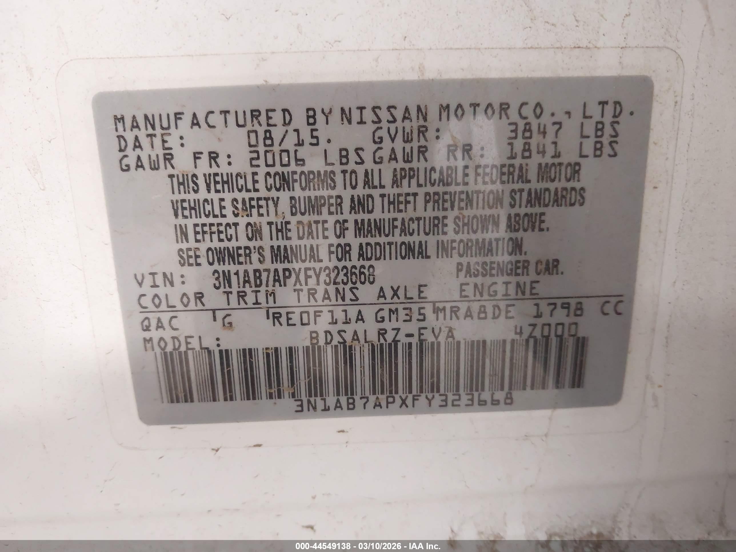 NISSAN SENTRA image 9