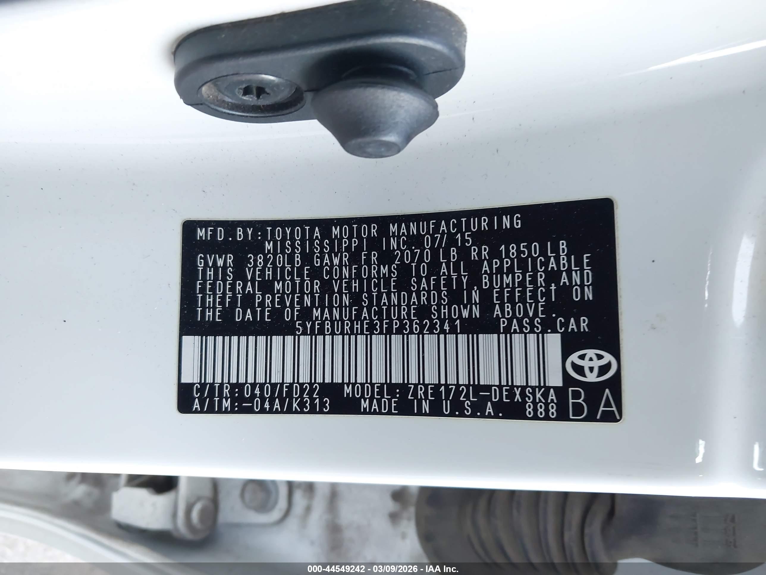 TOYOTA COROLLA image 9