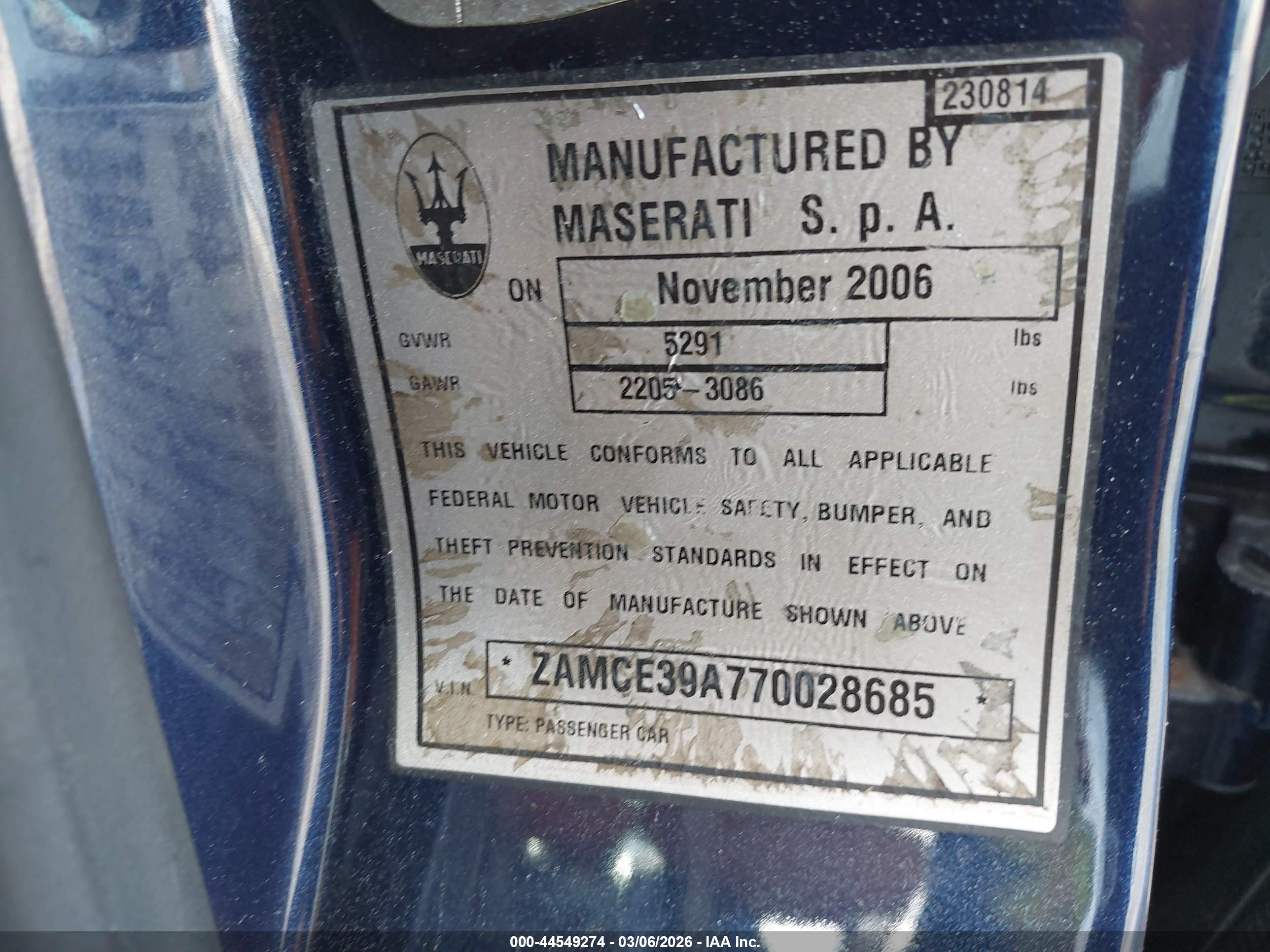 MASERATI QUATTROPORTE image 9