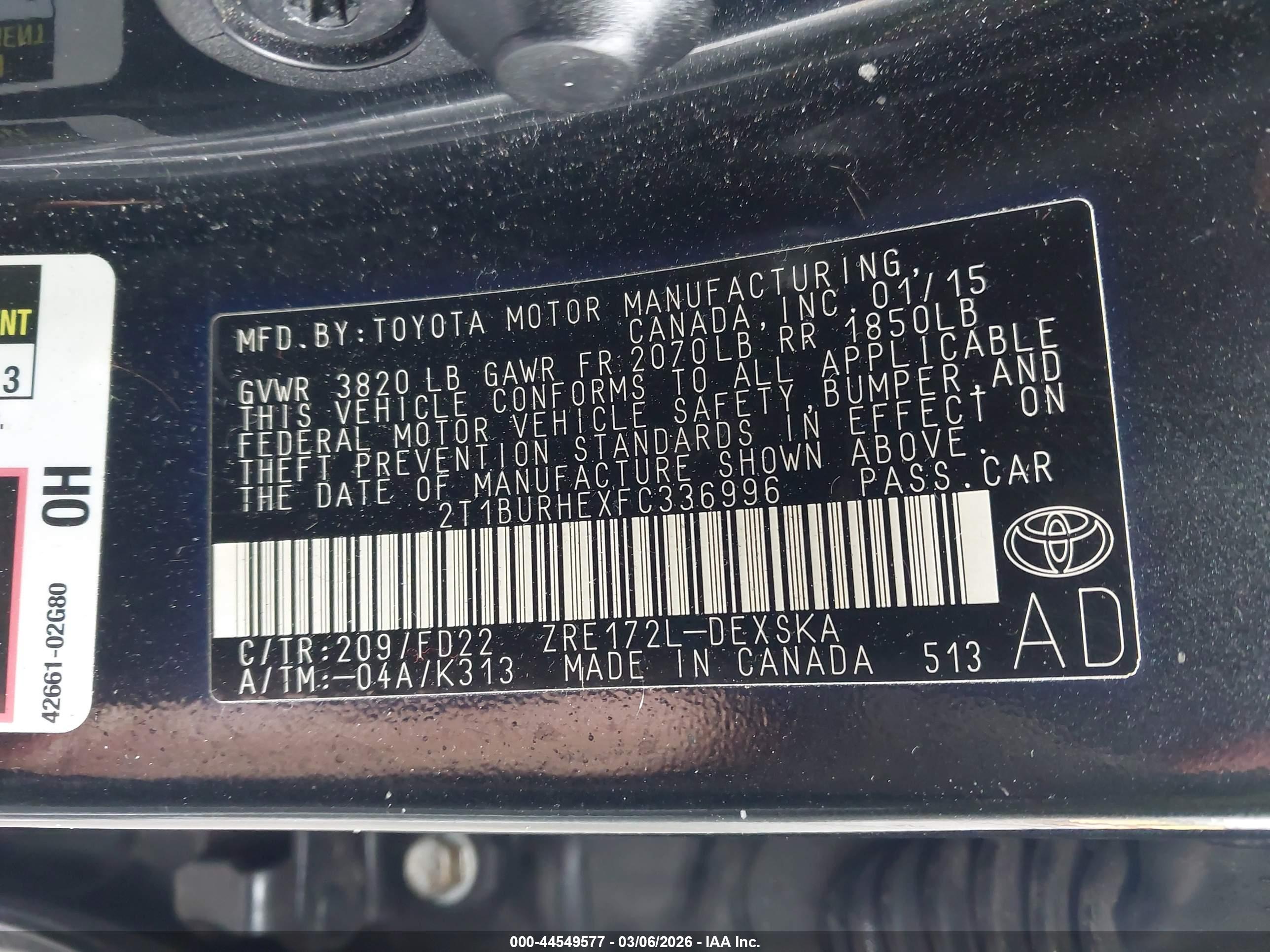 TOYOTA COROLLA image 9