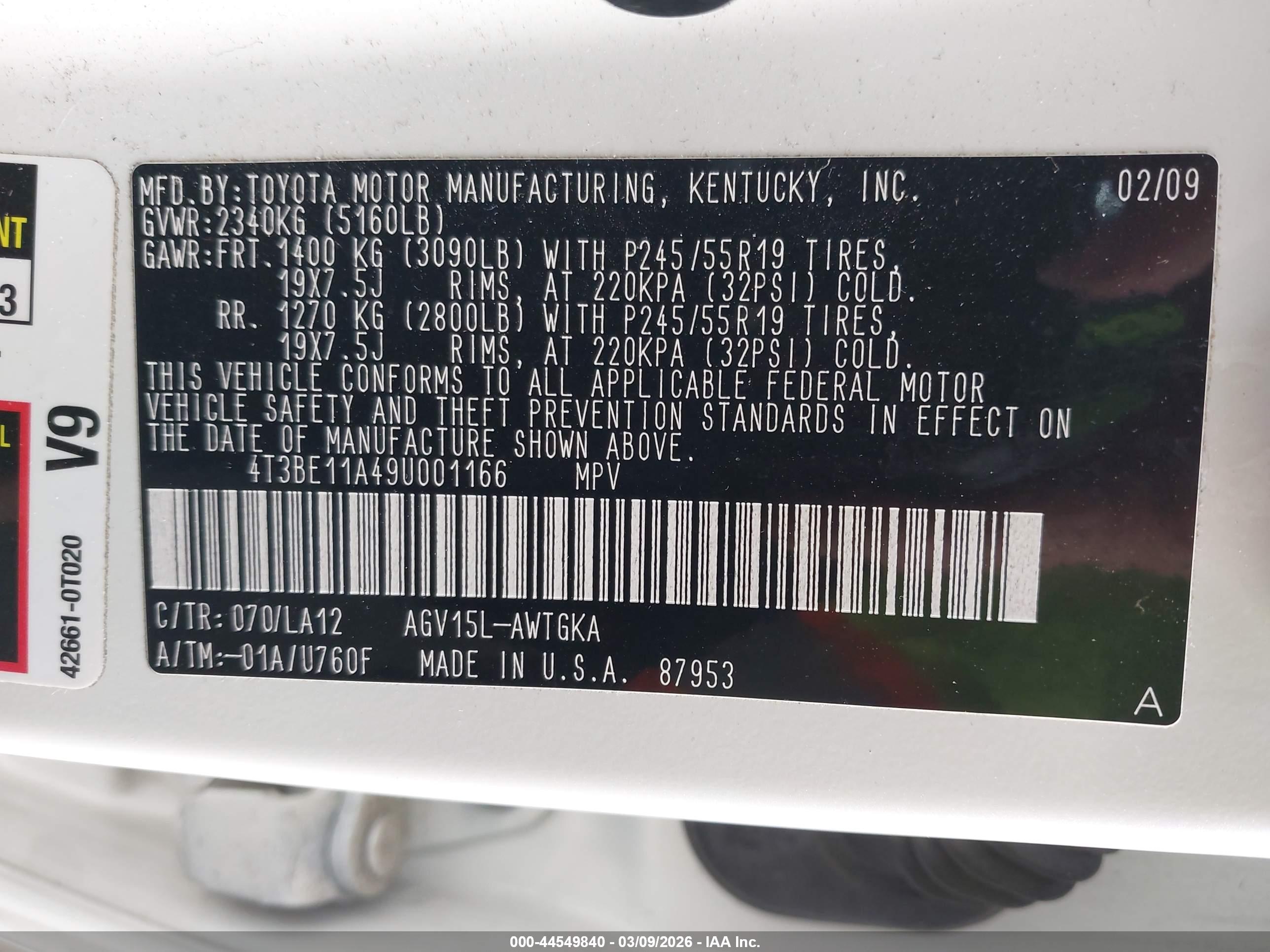 TOYOTA VENZA image 9