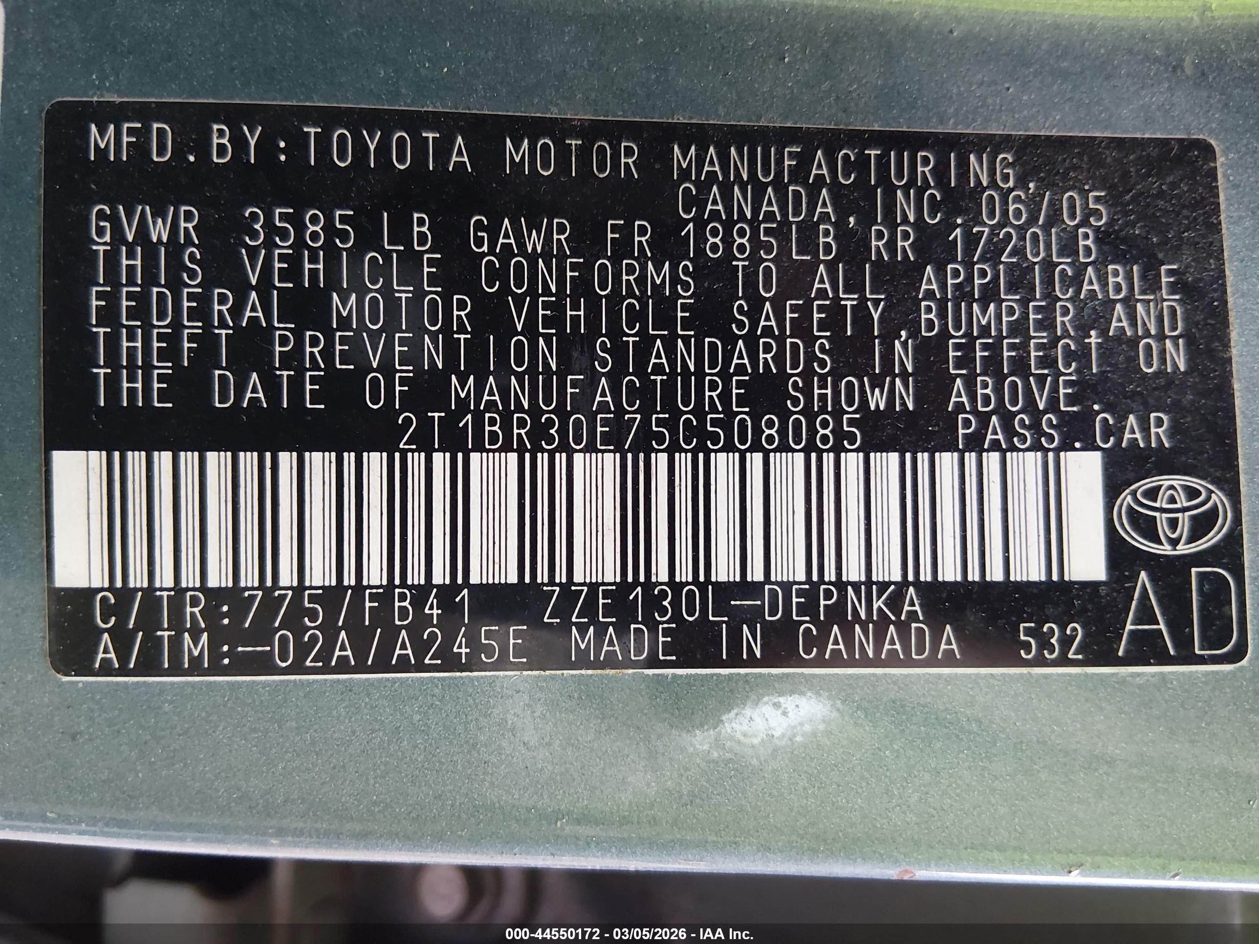 TOYOTA COROLLA image 9