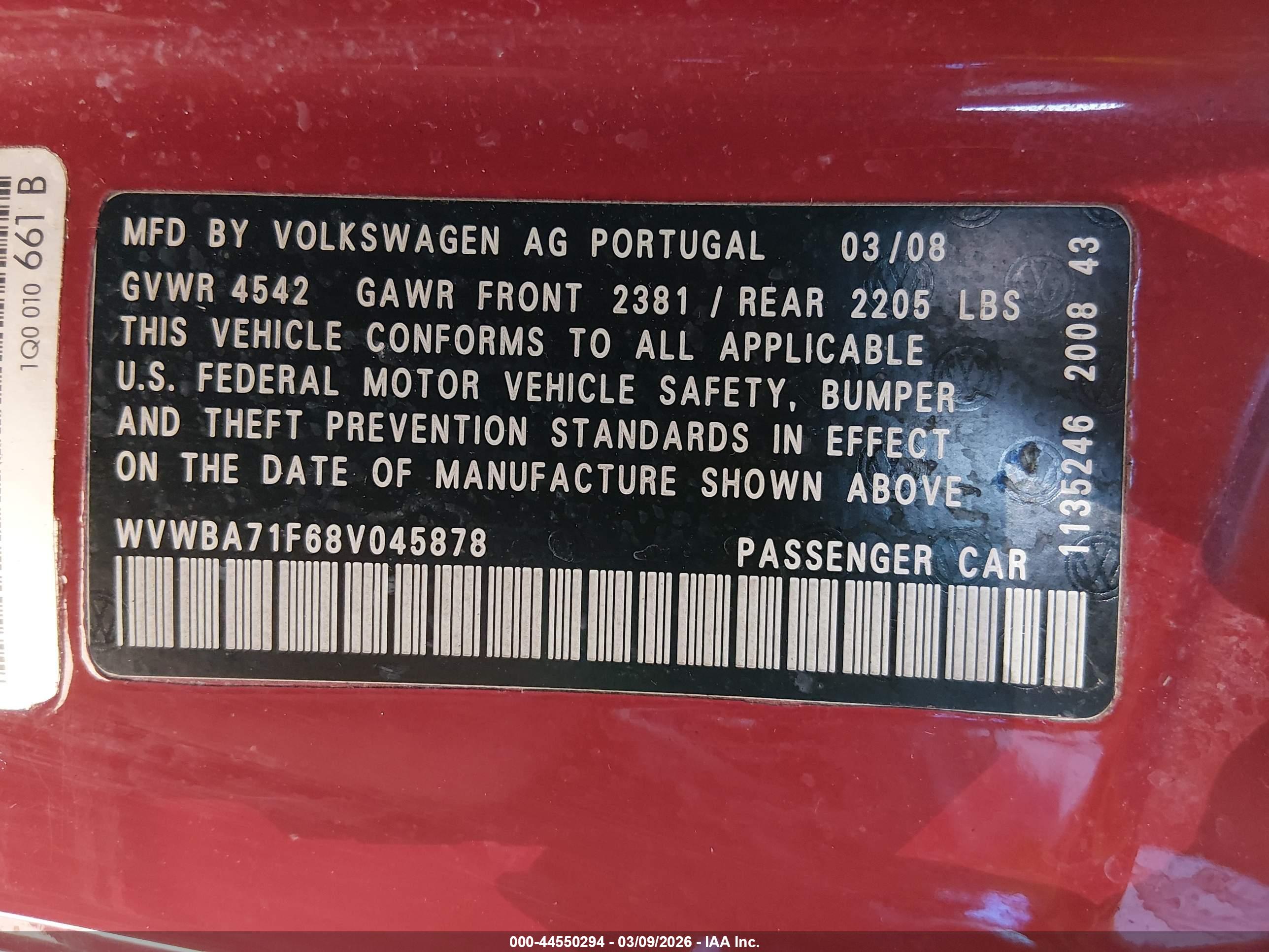 VOLKSWAGEN EOS image 9