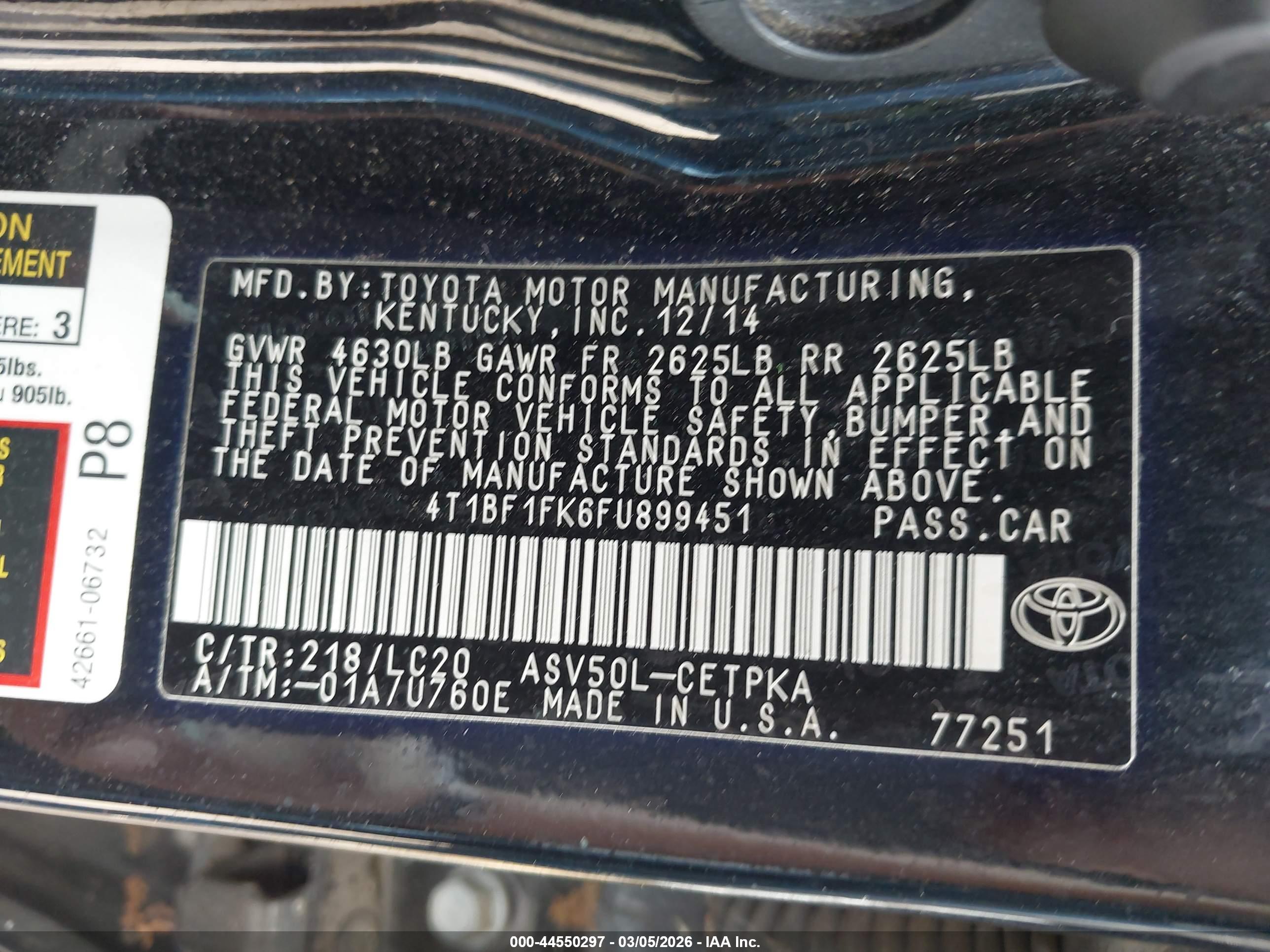 TOYOTA CAMRY image 9