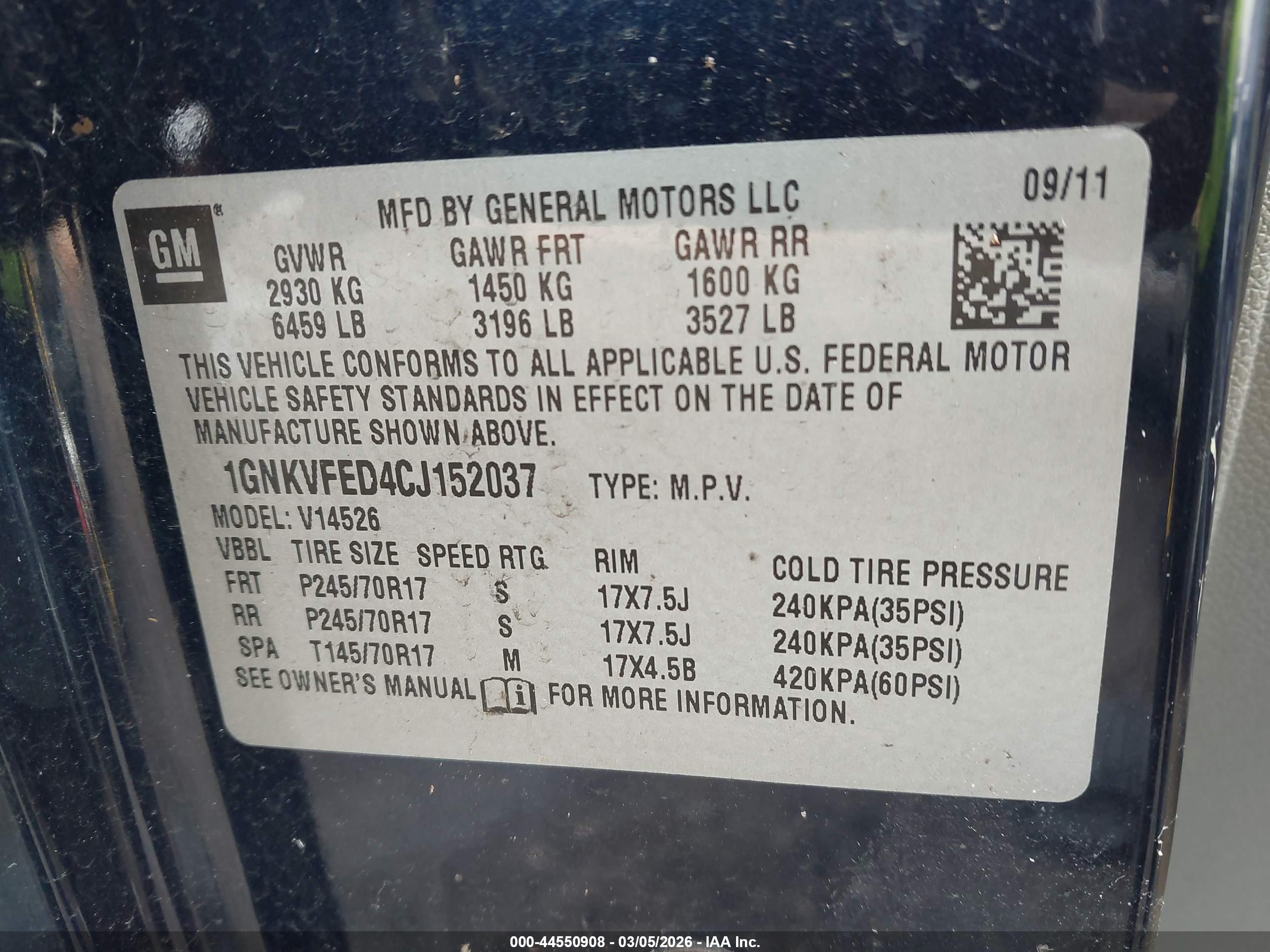 CHEVROLET TRAVERSE image 9