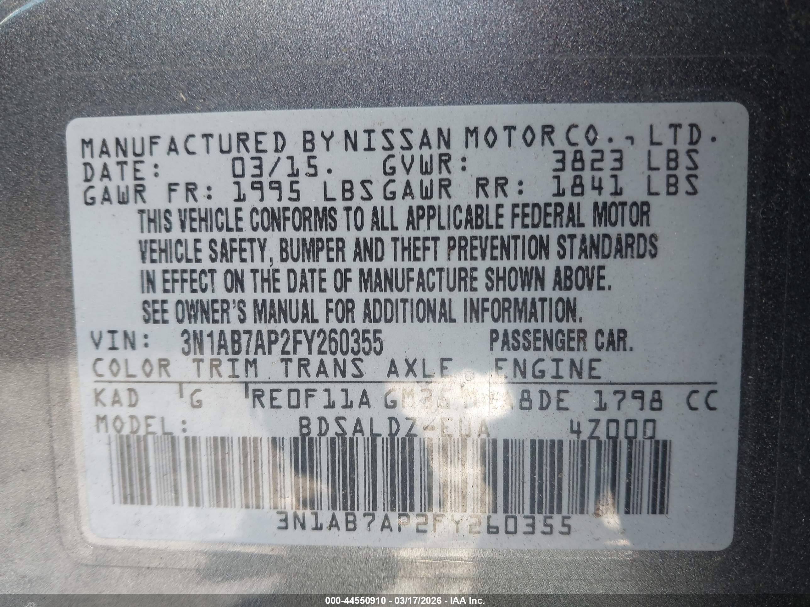 NISSAN SENTRA image 9