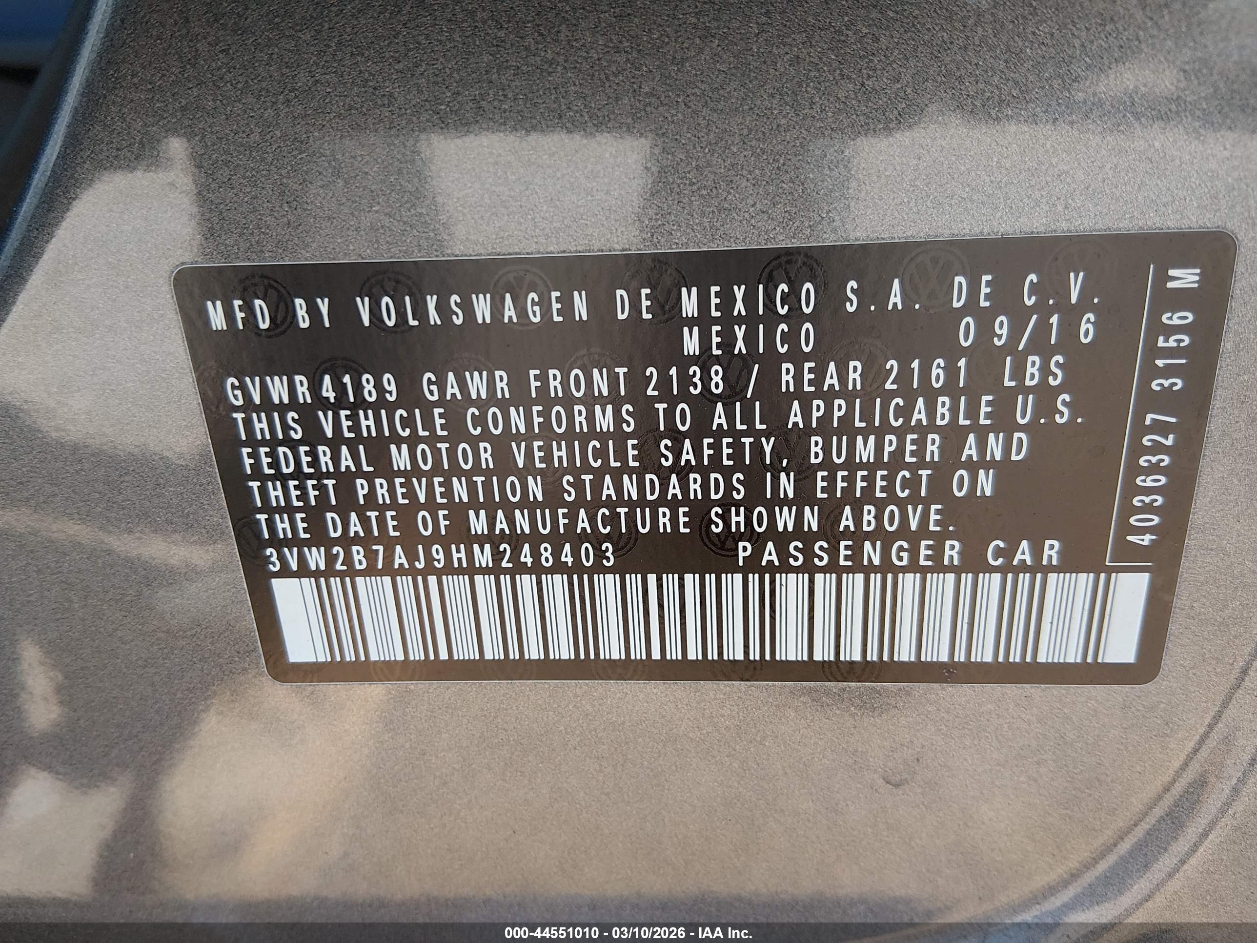 VOLKSWAGEN JETTA image 9
