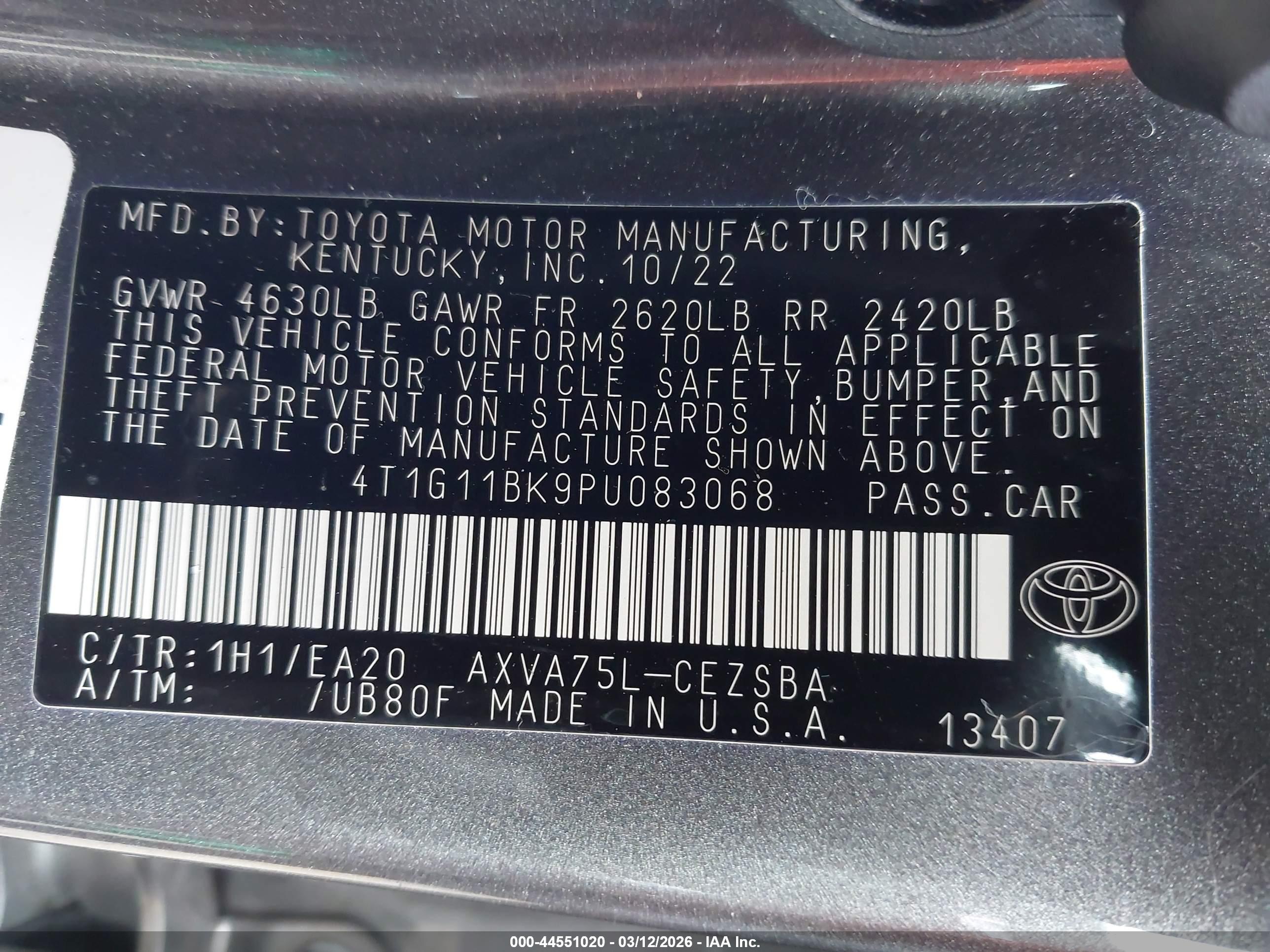 TOYOTA CAMRY image 9
