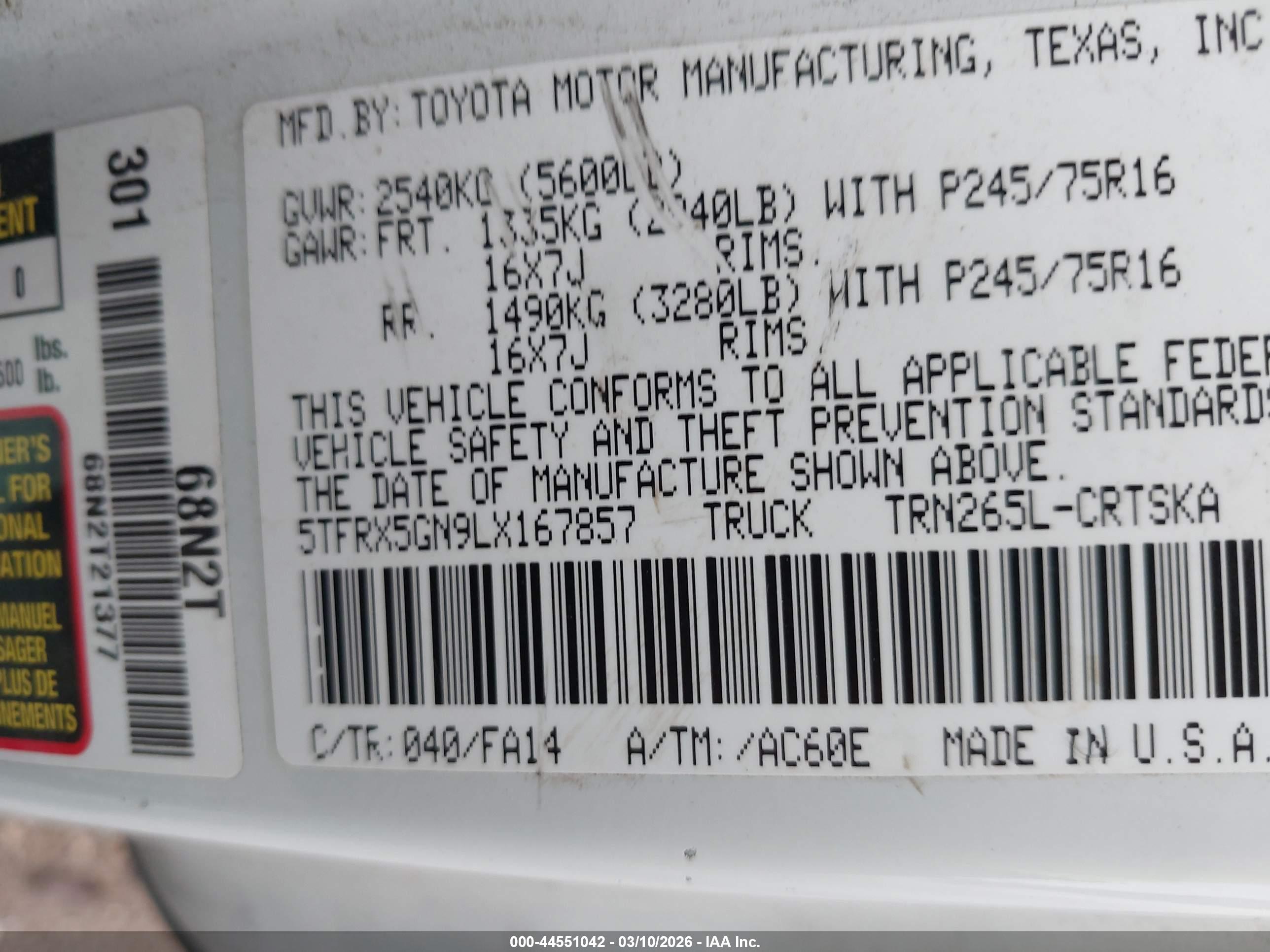 TOYOTA TACOMA image 9