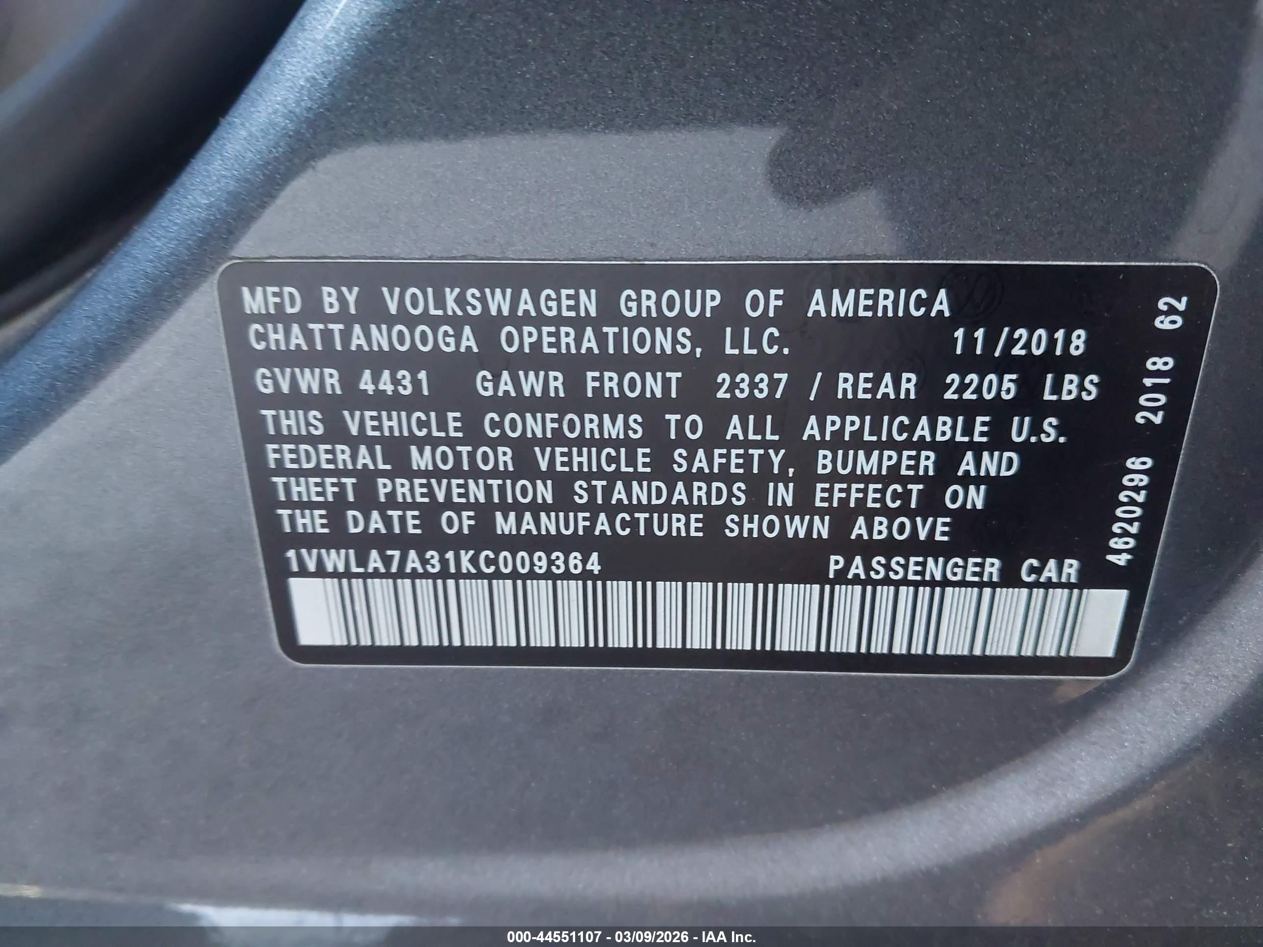 VOLKSWAGEN PASSAT image 9