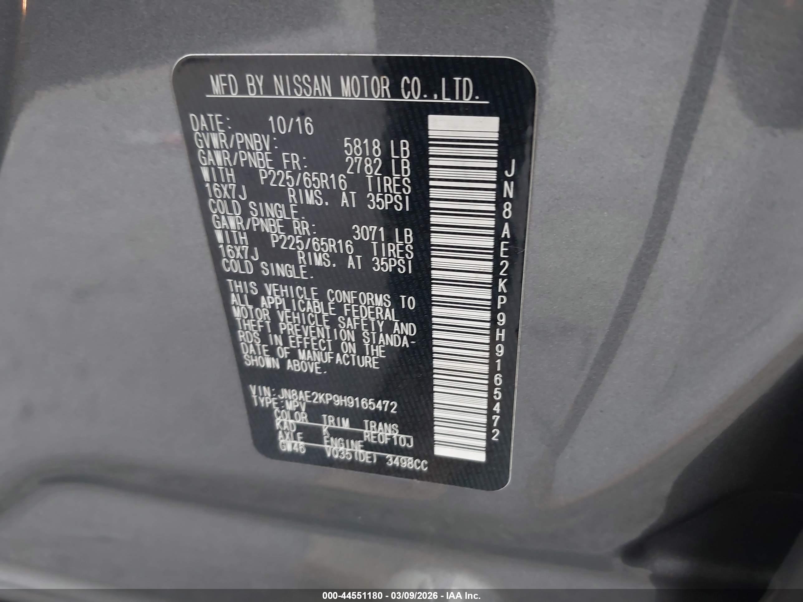 NISSAN QUEST image 9