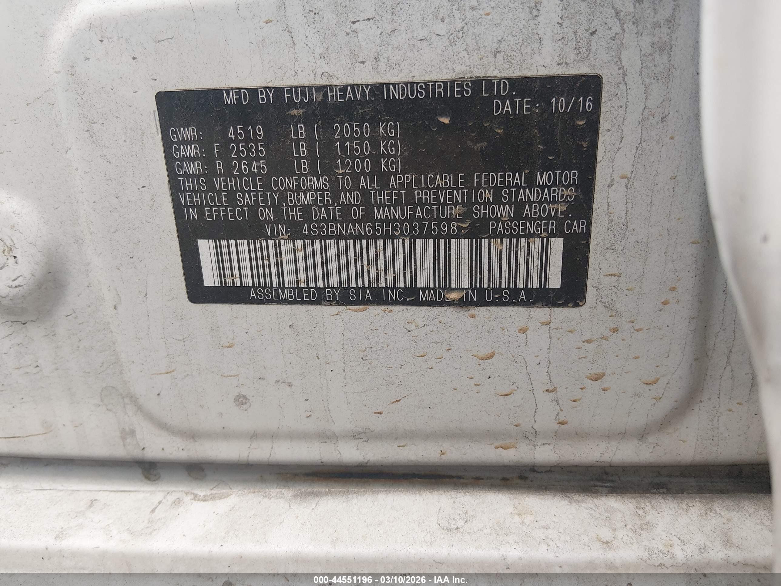SUBARU LEGACY image 9